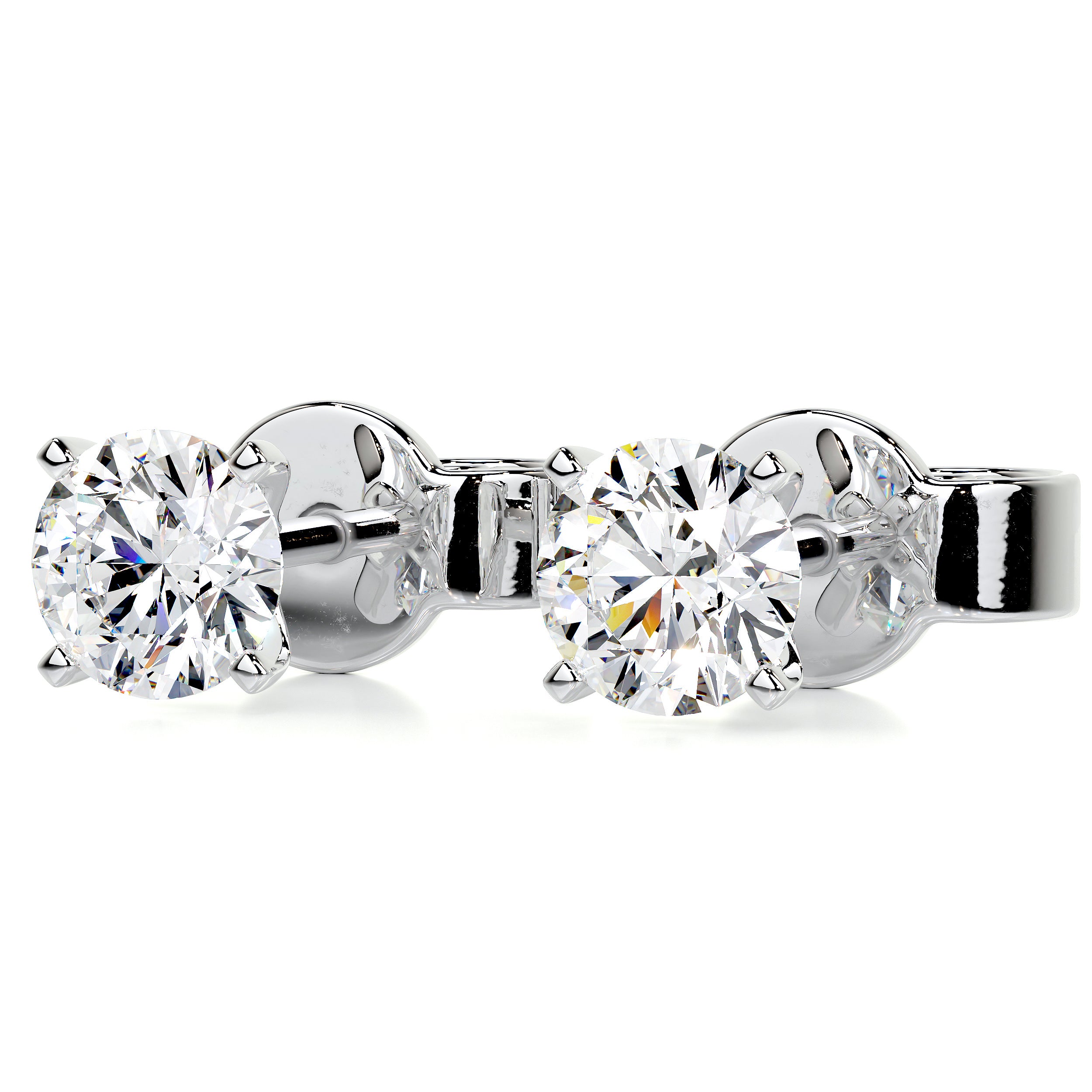 Allen Lab Grown Diamond Earrings   (2 Carat) -18K White Gold