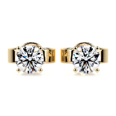 Allen Diamond Earrings -18K Yellow Gold