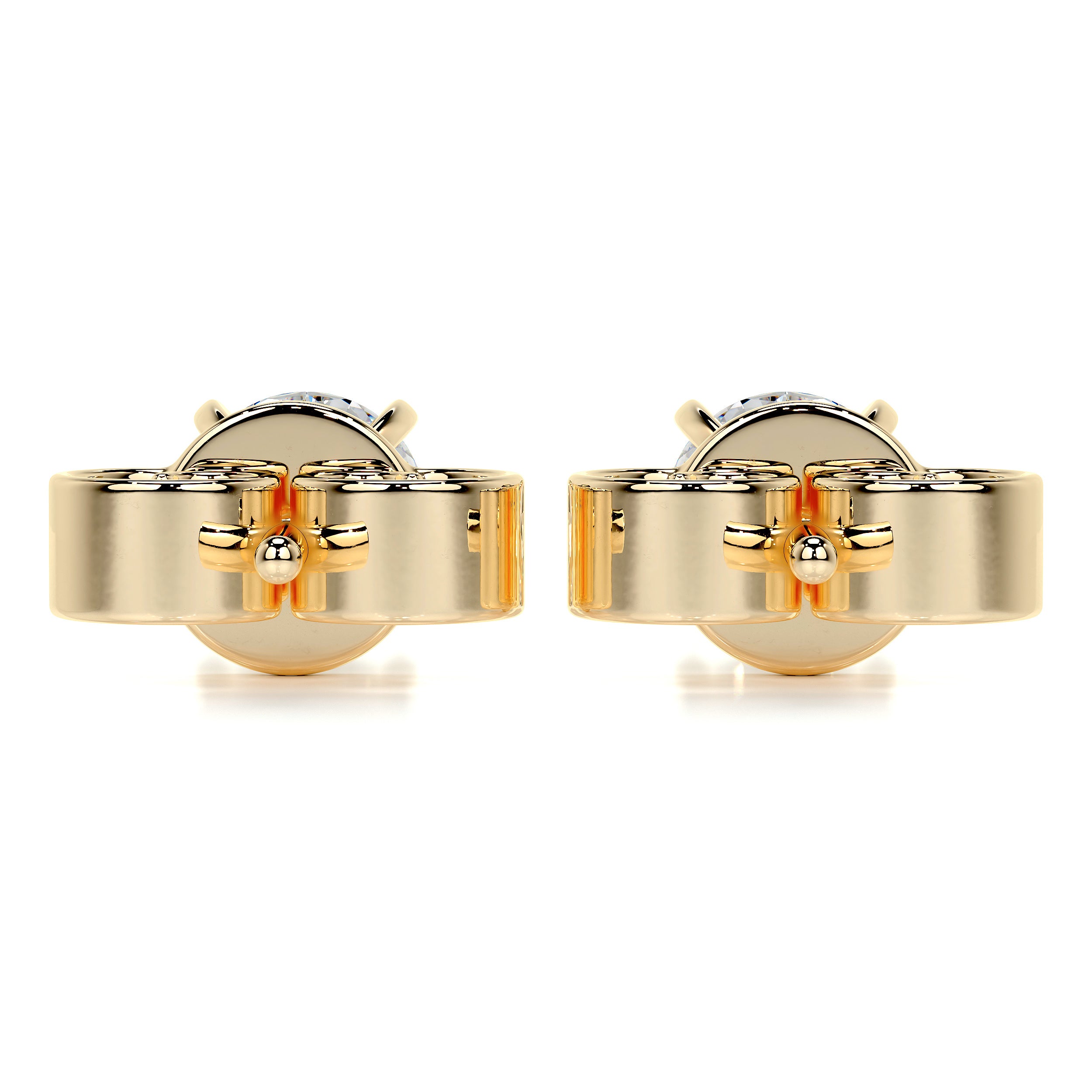 Allen Diamond Earrings   (2 Carat) -18K Yellow Gold