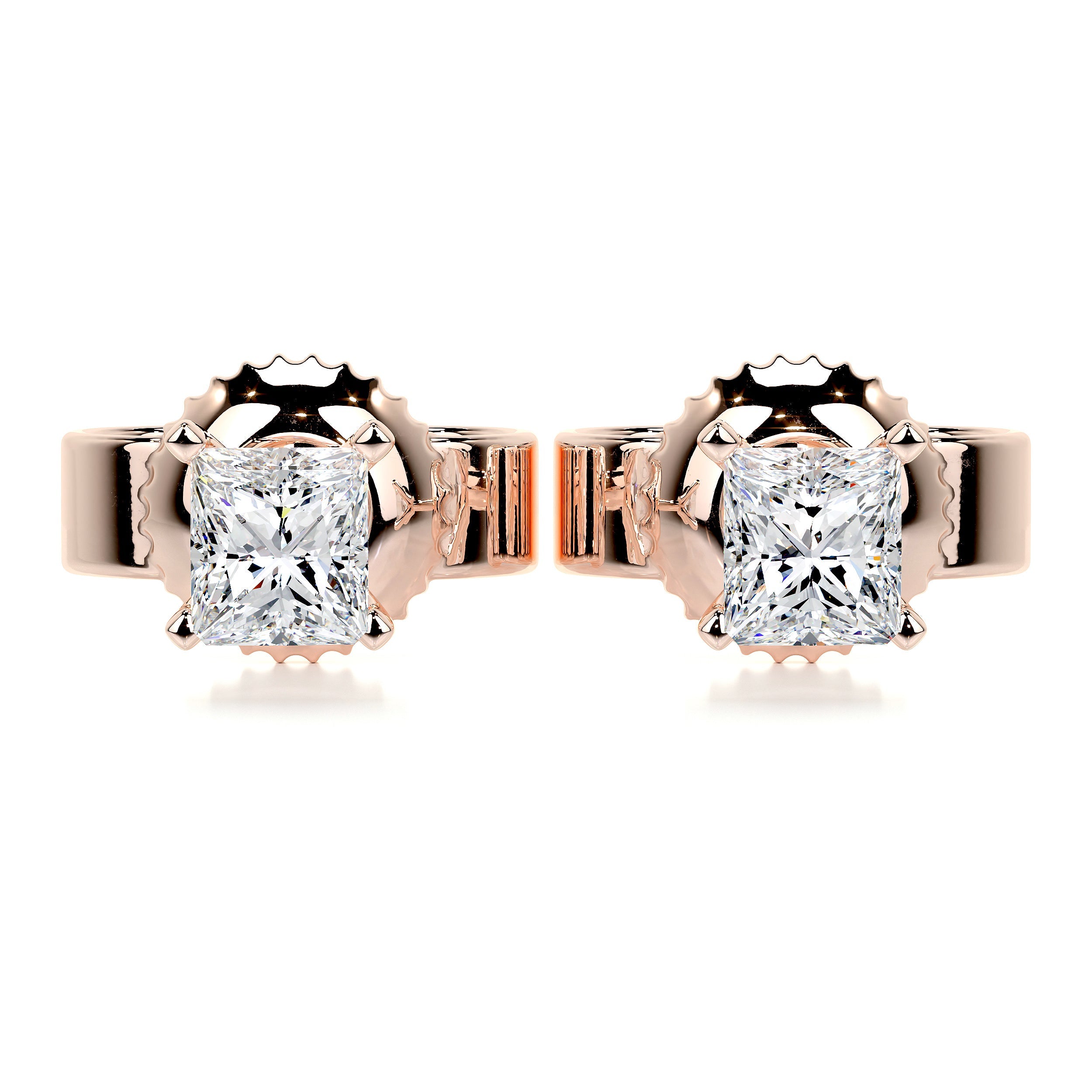 Jamie Diamond Earrings   (1 Carat) -14K Rose Gold
