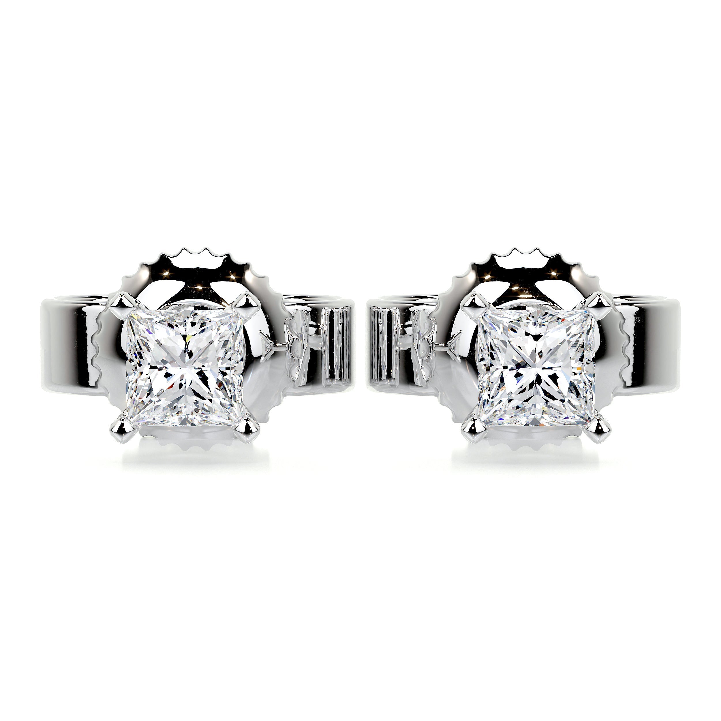 Jamie Lab Grown Diamond Earrings   (1 Carat) -14K White Gold