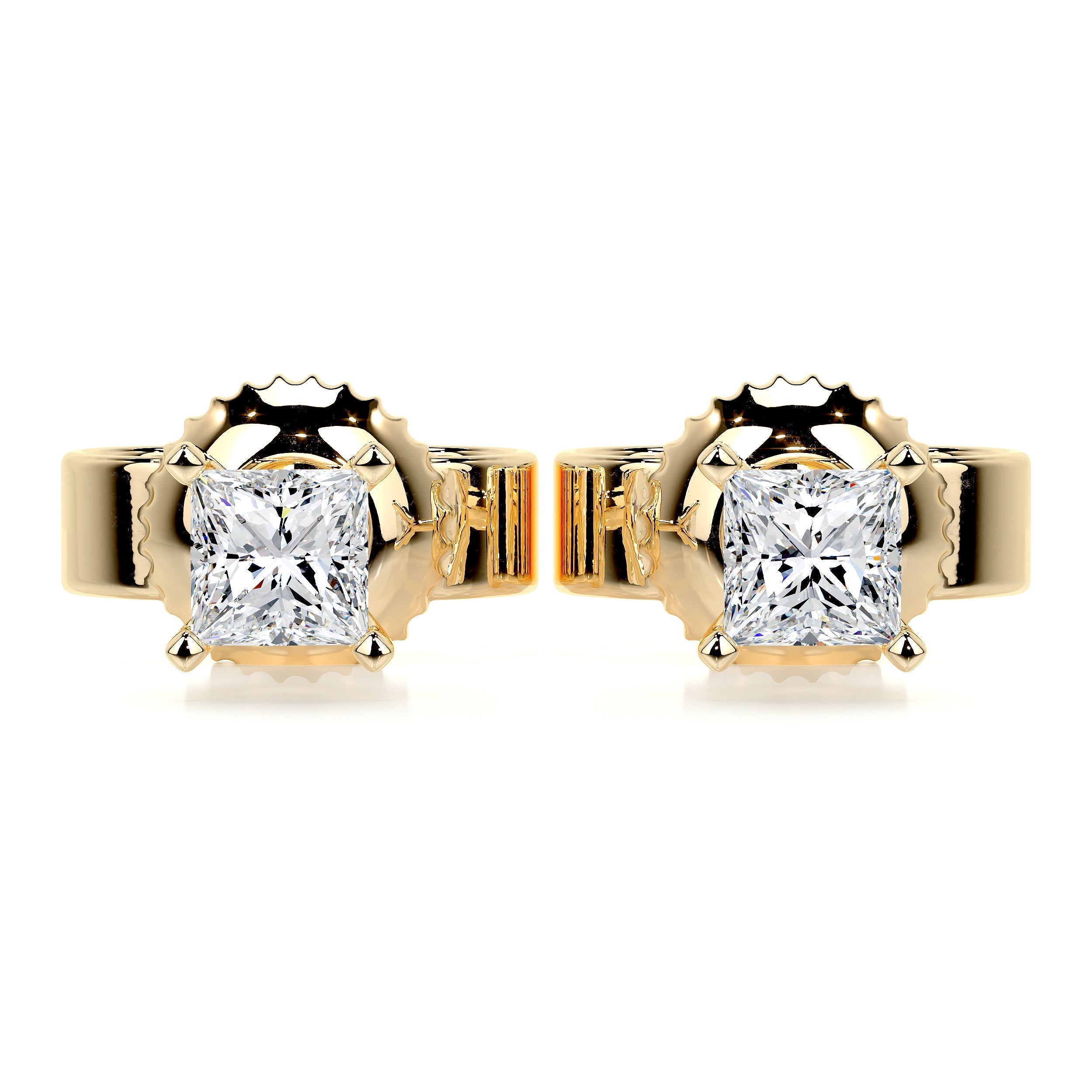 Share 254+ diamond solitaire earrings yellow gold super hot
