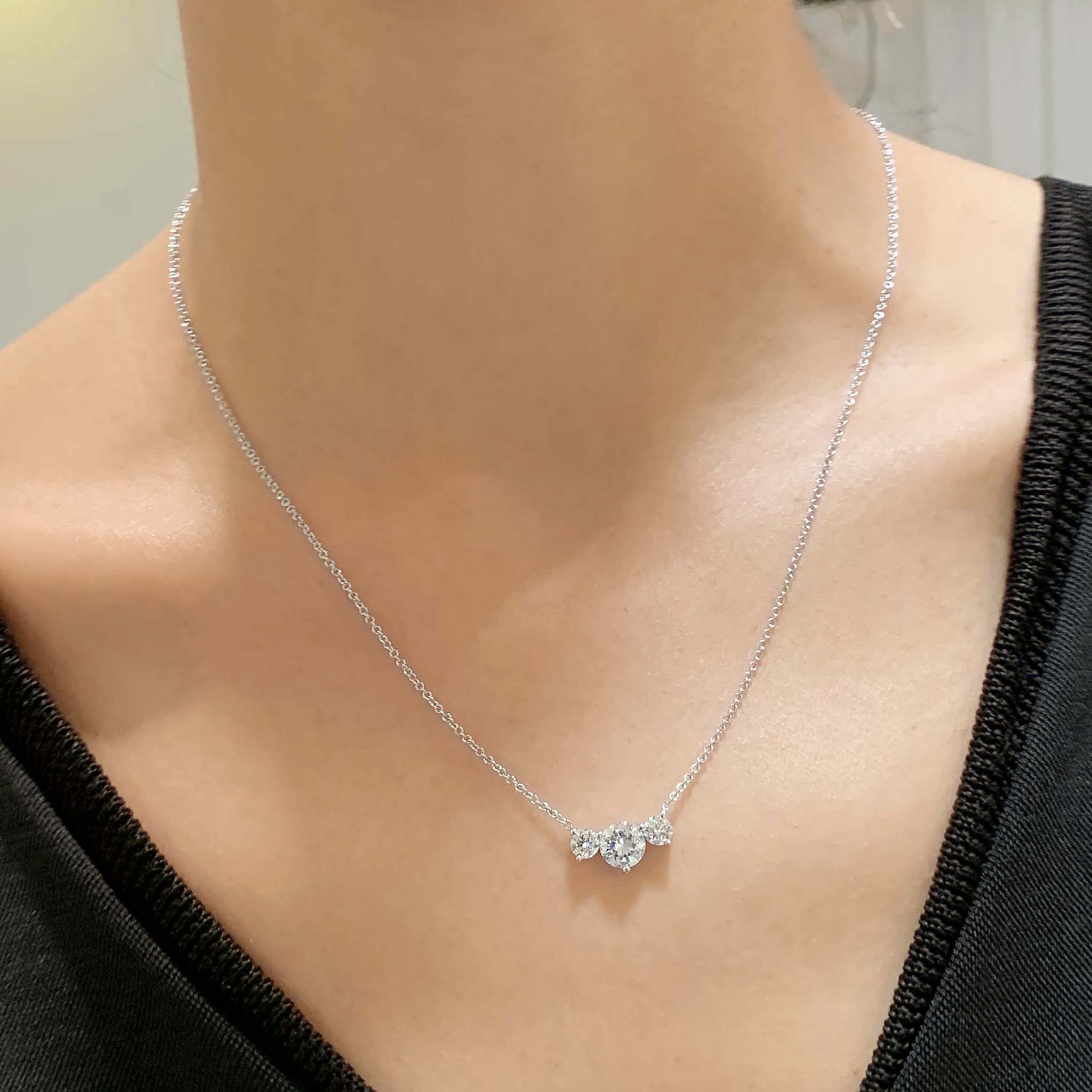 Susan Lab Grown Diamond Pendant   (1.4 Carat) -18K White Gold