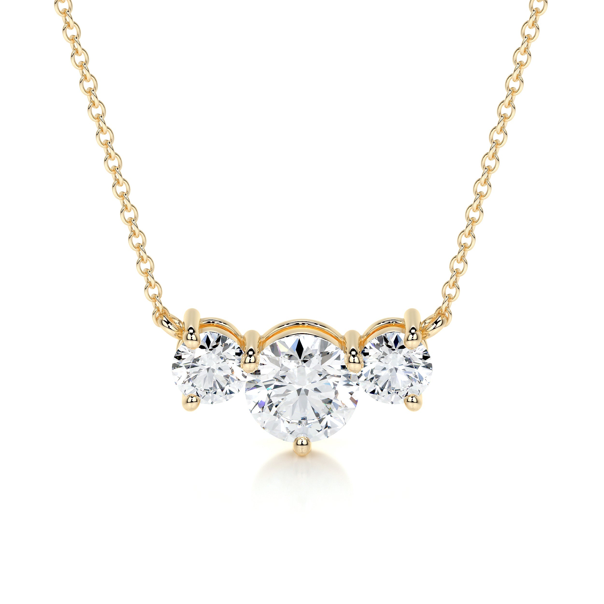 Lab-Grown Diamond 1ct. Princess Cut 14k Gold Pendant | White - #Lightbox  Jewelry