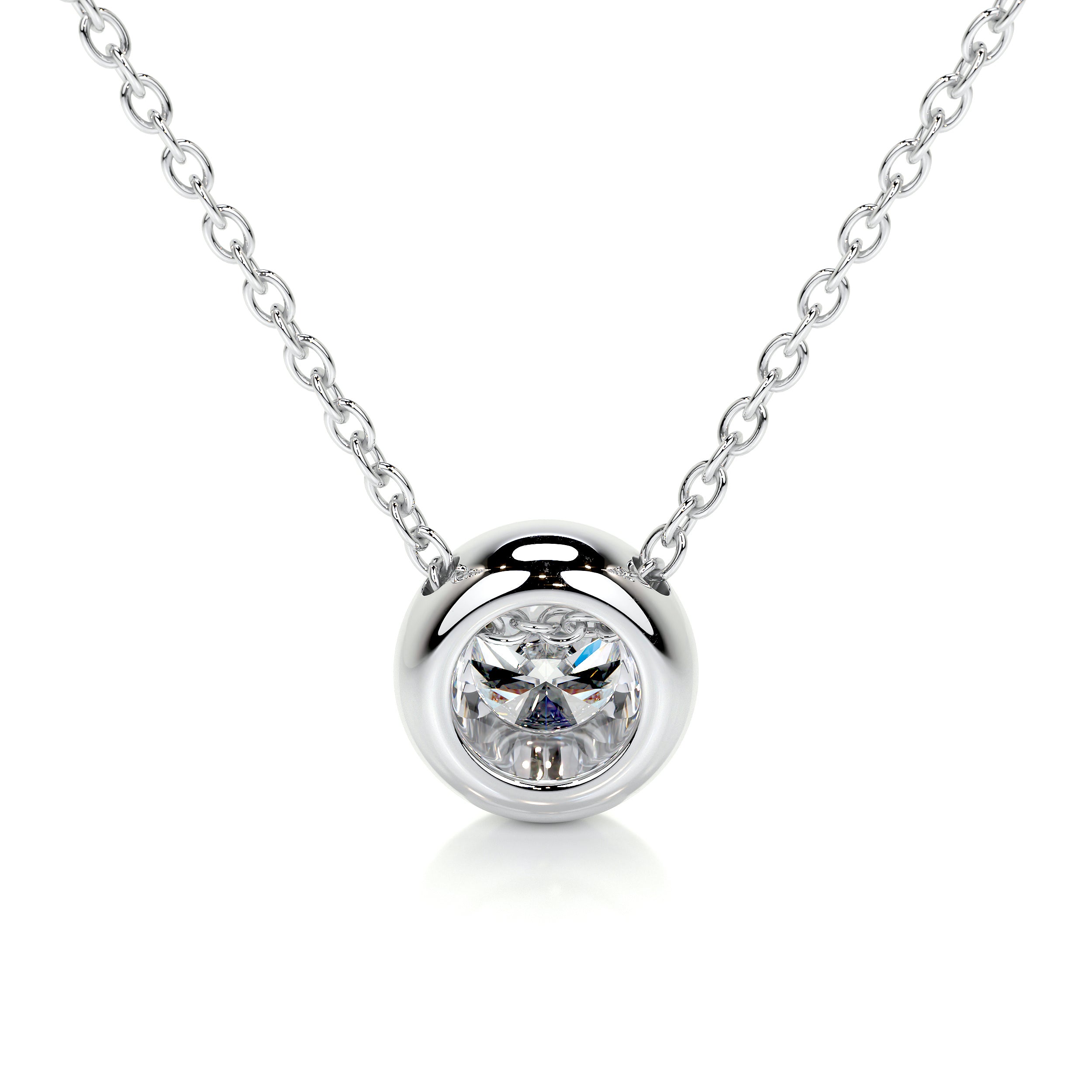 1 ct. L - VVS2 Round Brilliant Cut Diamond Solitaire Pendant Necklace –  Katarina.com