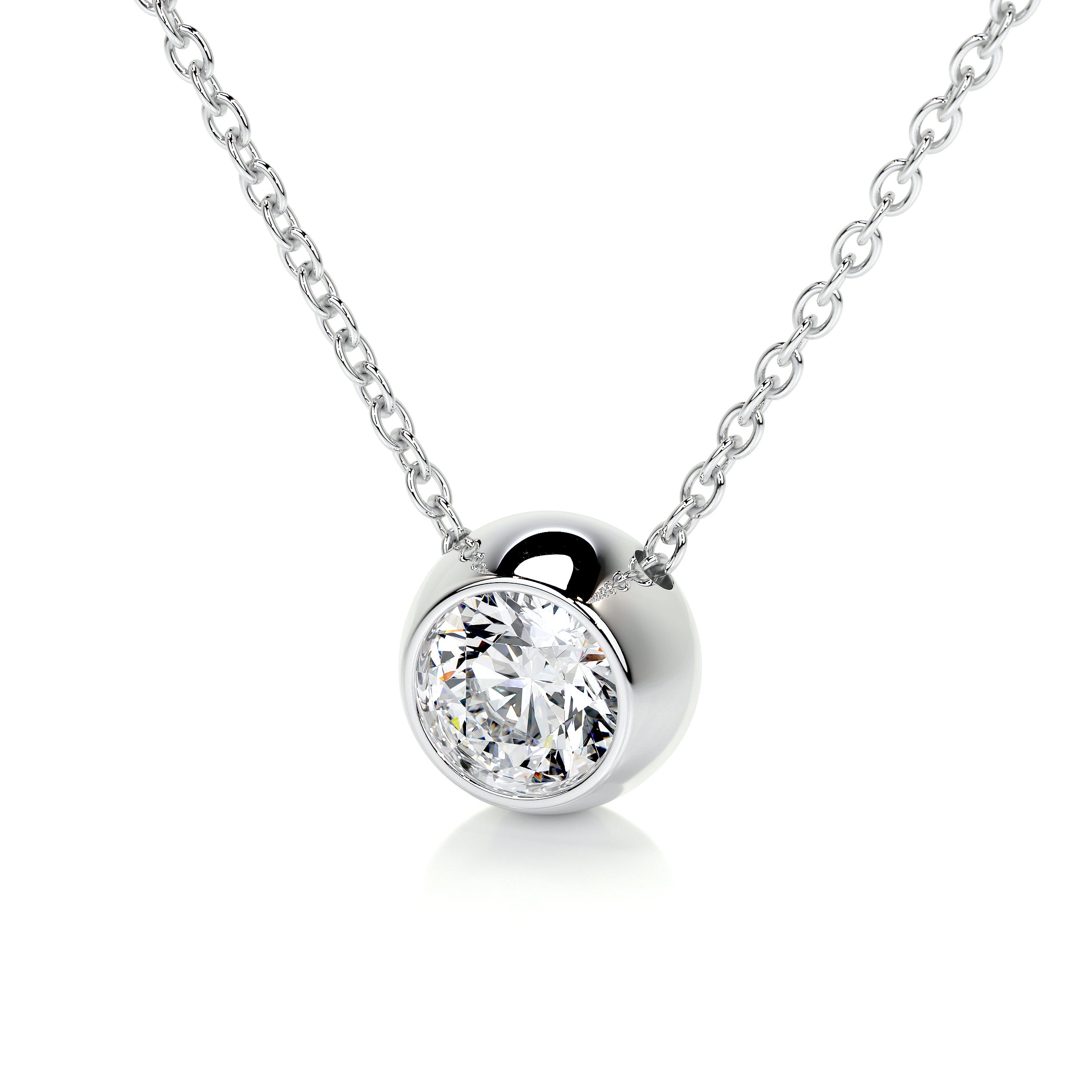 14k White offers Gold Diamond Necklace