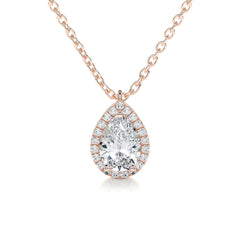 Nancy Lab Grown Diamond Pendant -14K Rose Gold