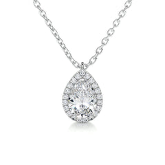 Nancy Lab Grown Diamond Pendant -18K White Gold