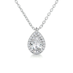 Nancy Diamond Pendant -18K White Gold