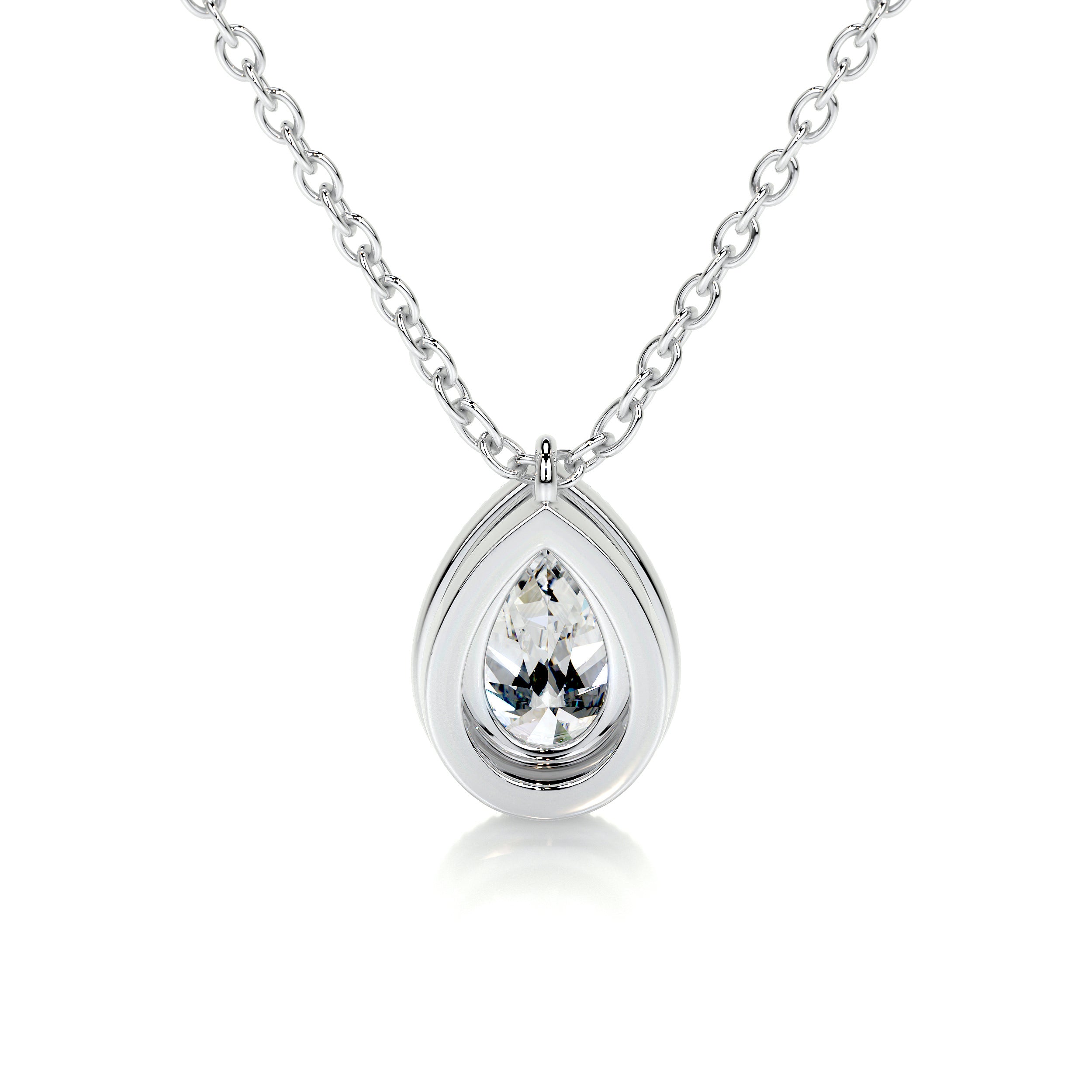 Nancy Diamond Pendant -18K White Gold