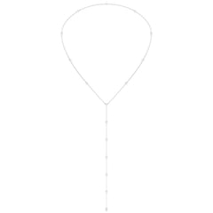 Tie Diamonds Necklace (1.1 Carat) -14K White Gold