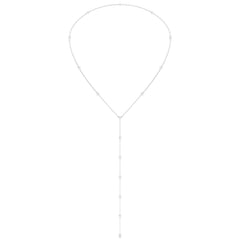 Tie Lab Grown Diamond Necklace (1.1 Carat) -18K White Gold