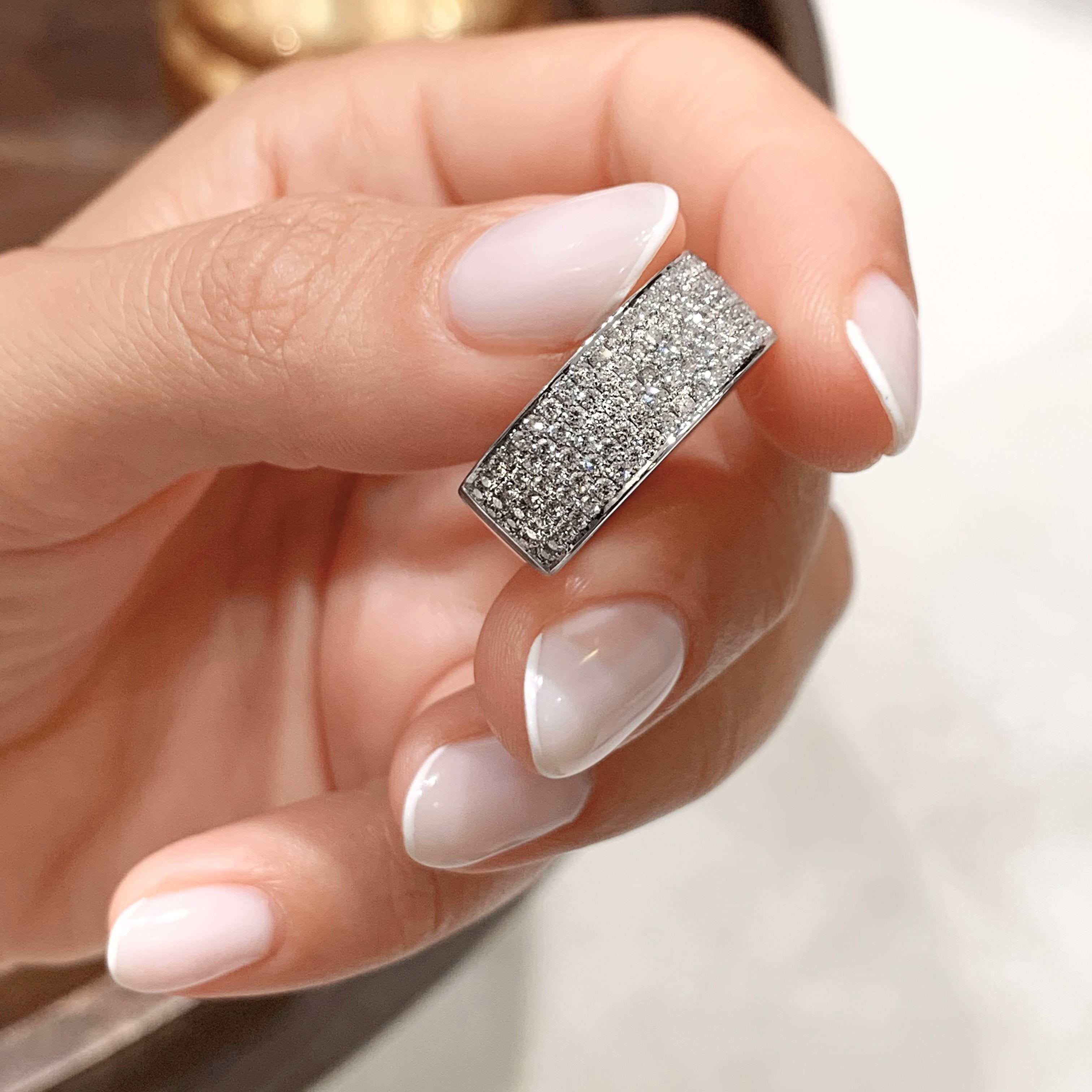 June Lab Grown Diamond Wedding Ring   (1 Carat) -14K White Gold