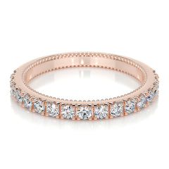 Blair Lab Grown Diamond Milgrain Wedding Ring (0.5 Carat) -14K Rose Gold