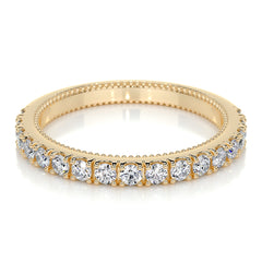 Blair Lab Grown Diamond Milgrain Wedding Ring (0.5 Carat) -18K Yellow Gold