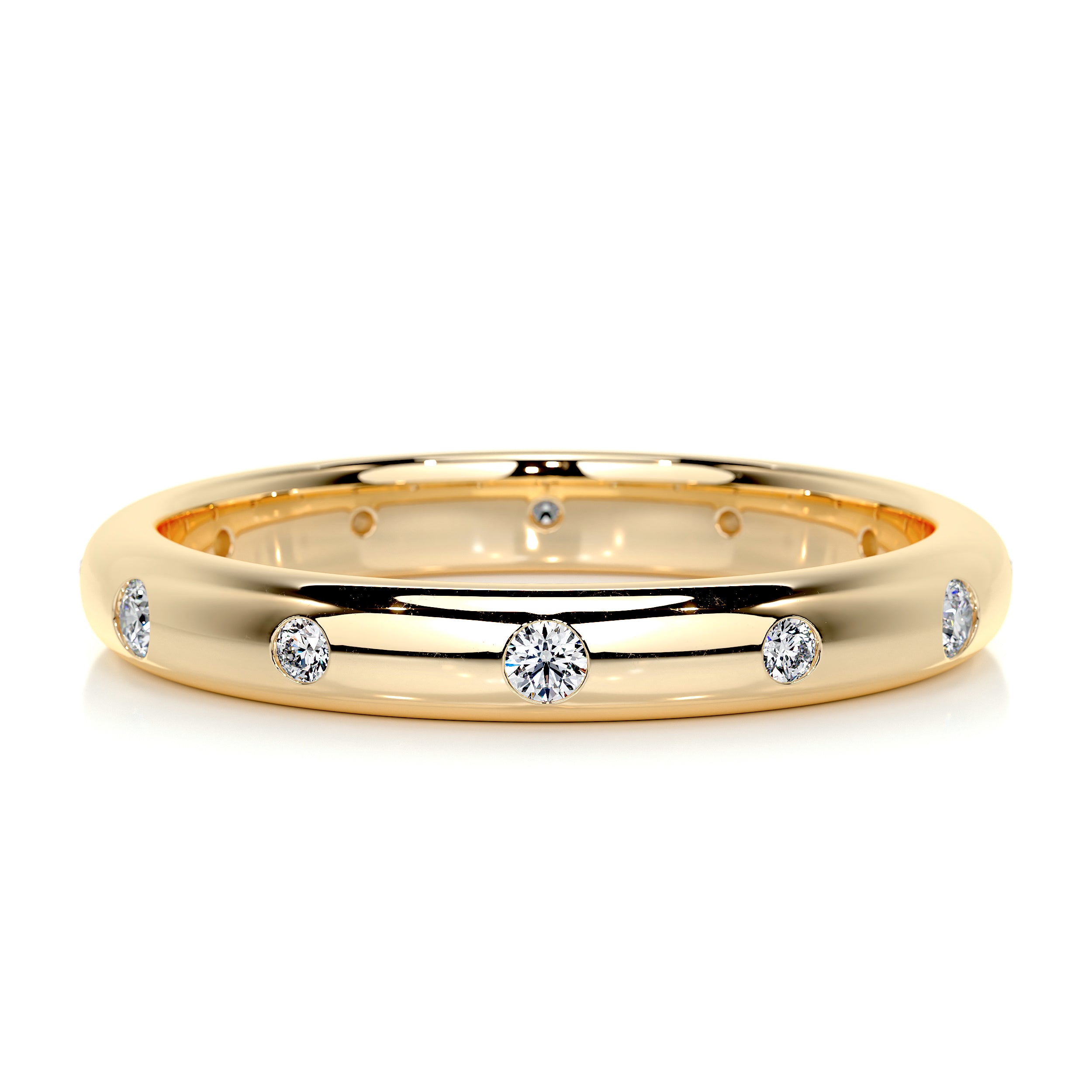 Zara Diamond Wedding Ring   (0.18 Carat) -18K Yellow Gold