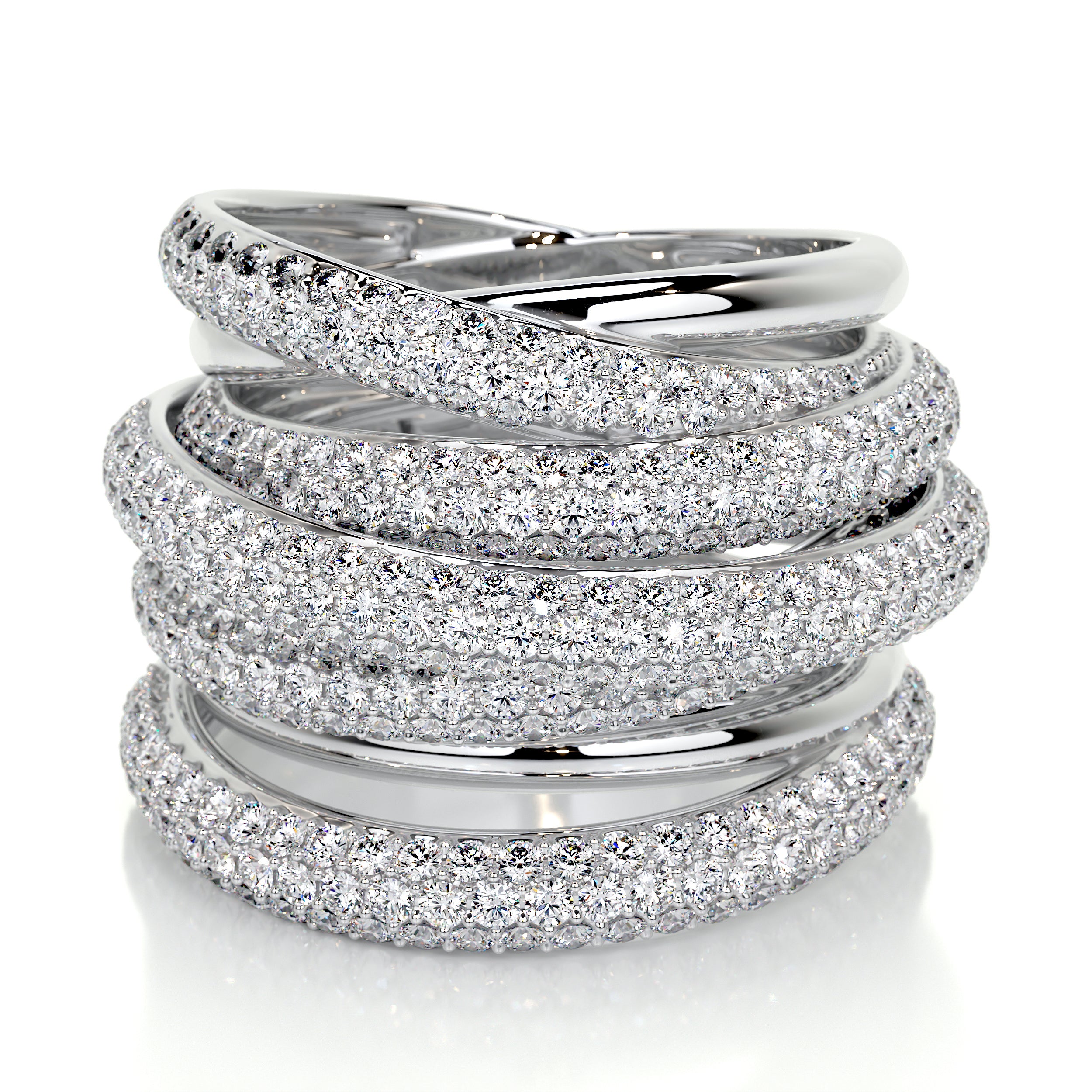 Aurora Lab Grown Diamond Wedding Ring   (3 Carat) -14K White Gold