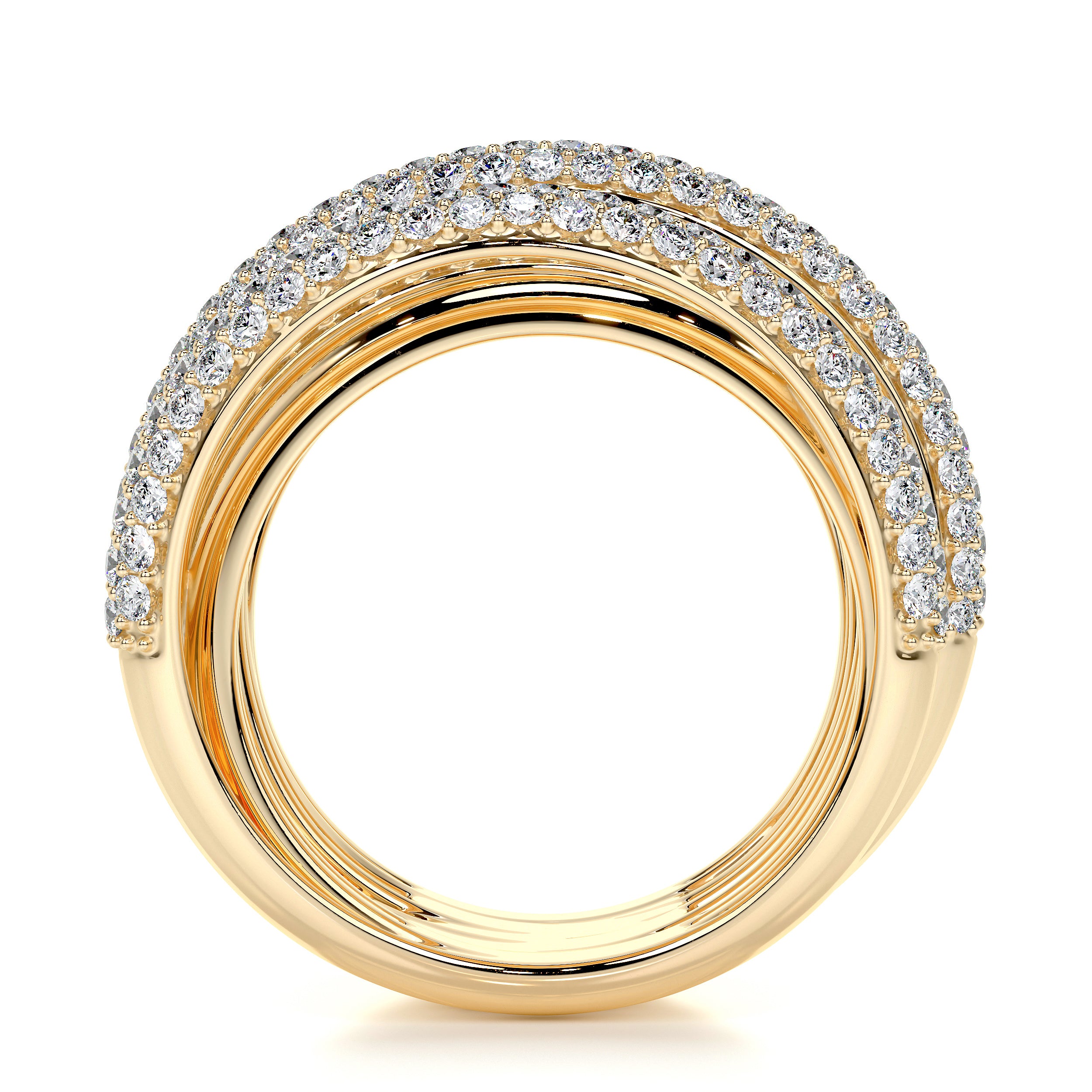 Aurora Lab Grown Diamond Wedding Ring   (3 Carat) -18K Yellow Gold