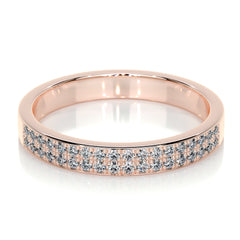 June Lab Grown Diamond Wedding Ring (0.2 Carat) - 14K Rose Gold