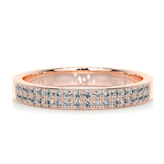June Diamond Wedding Ring (0.2 Carat) - 14K Rose Gold