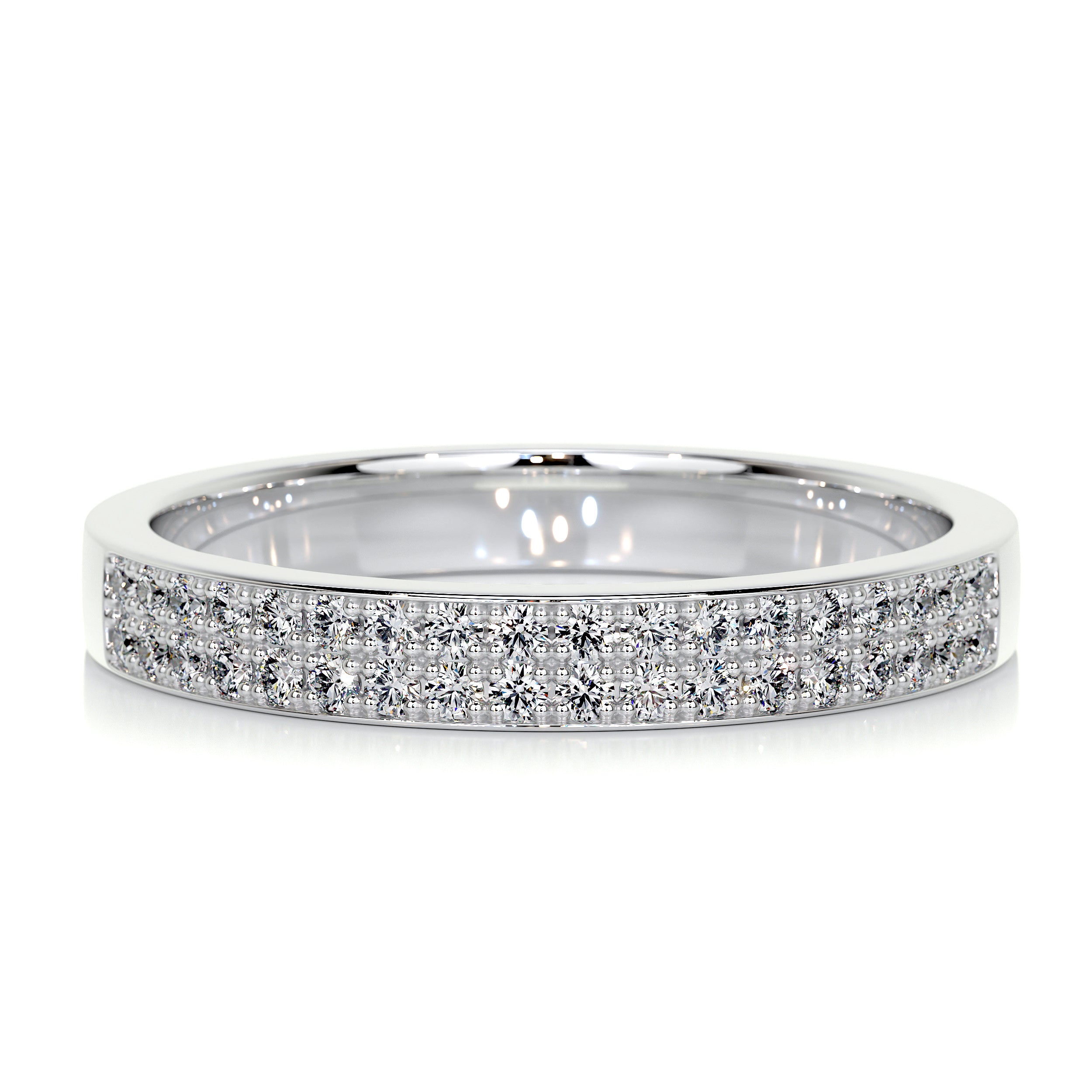 June Diamond Wedding Ring   (0.2 Carat) - 14K White Gold