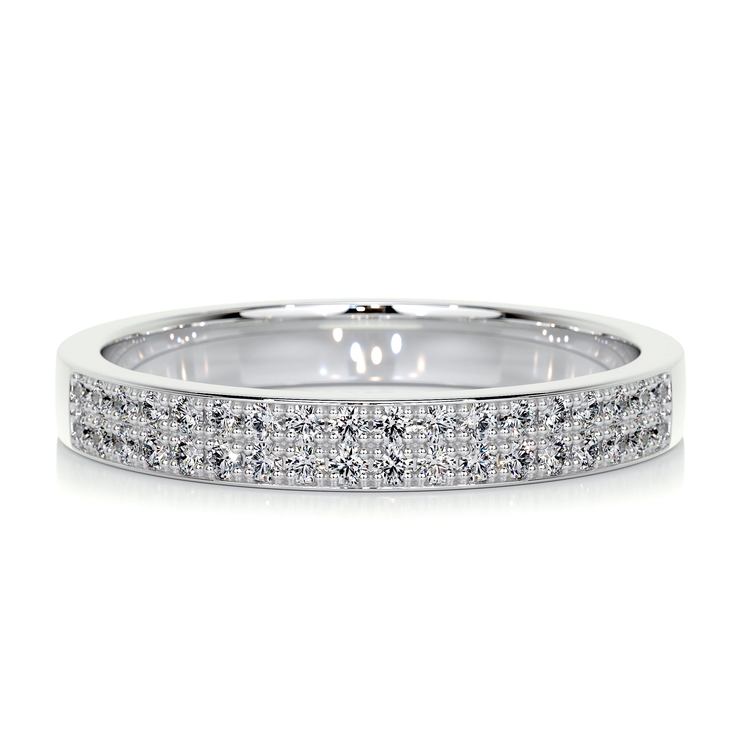 June Diamond Wedding Ring   (0.2 Carat) - 18K White Gold