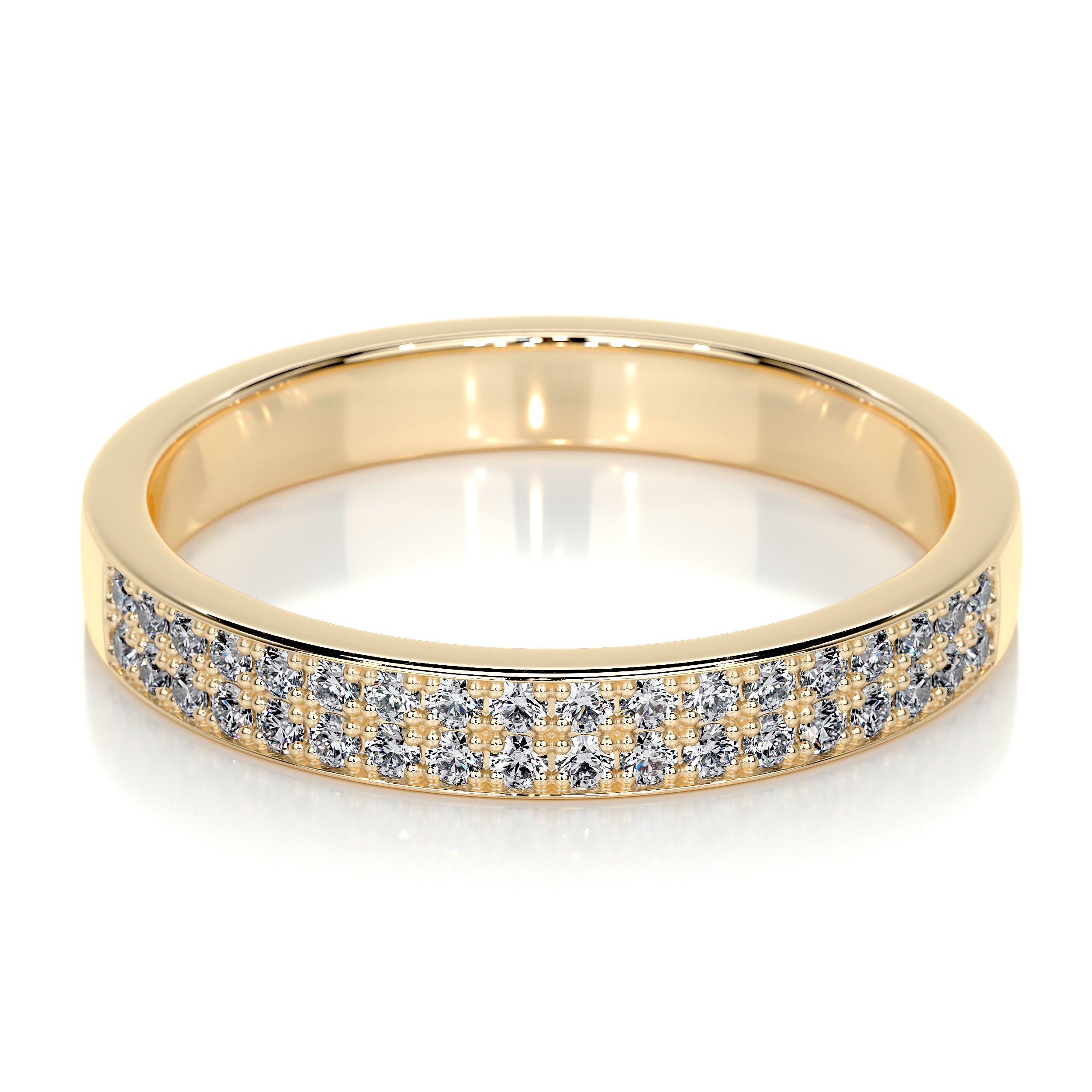 June Lab Grown Diamond Wedding Ring   (0.2 Carat) - 18K Yellow Gold