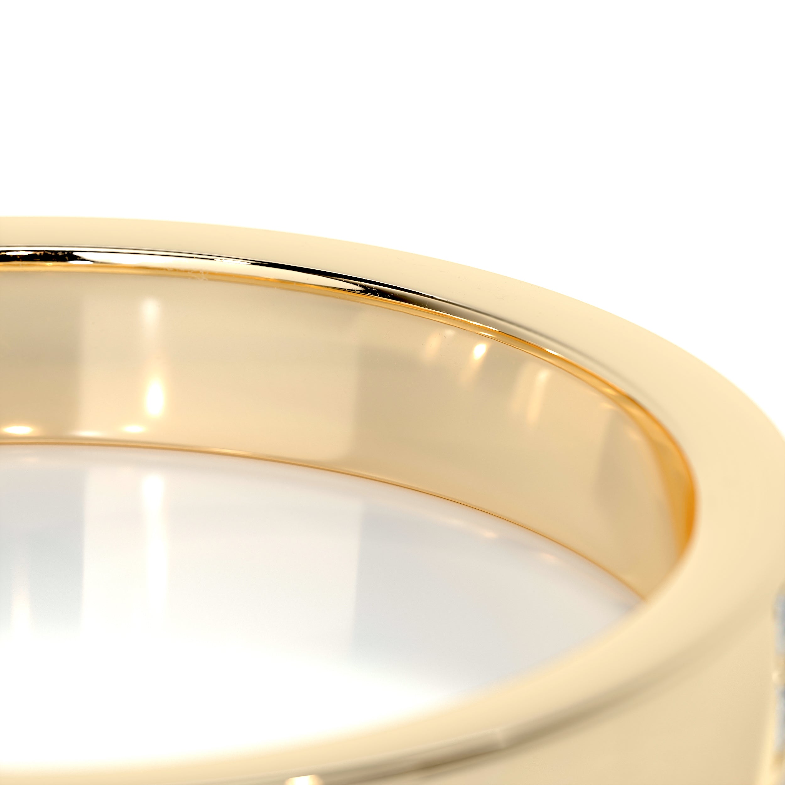 June Diamond Wedding Ring   (0.2 Carat) - 18K Yellow Gold