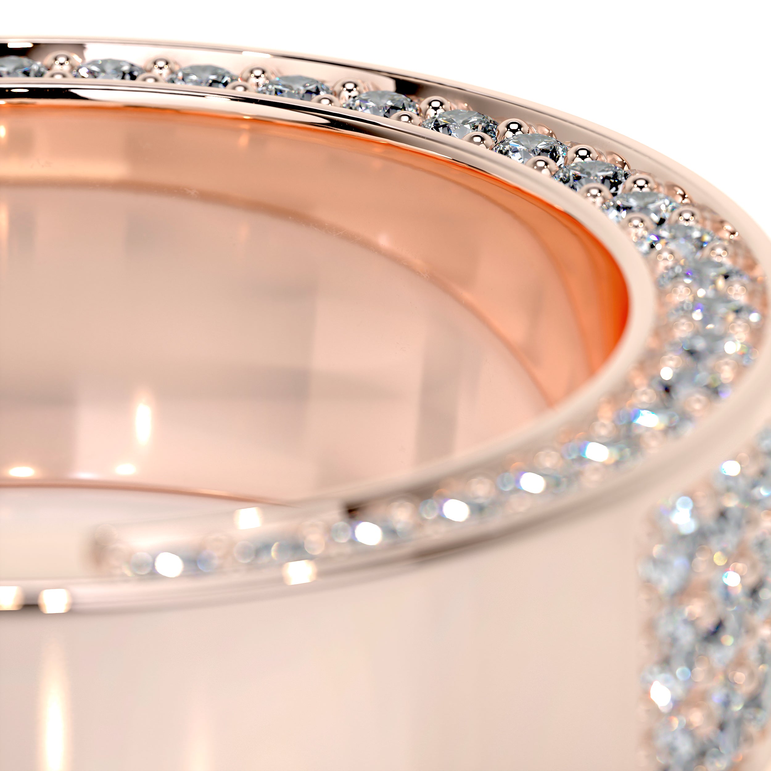 Vera Diamond Wedding Ring   (1.3 Carat) -14K Rose Gold