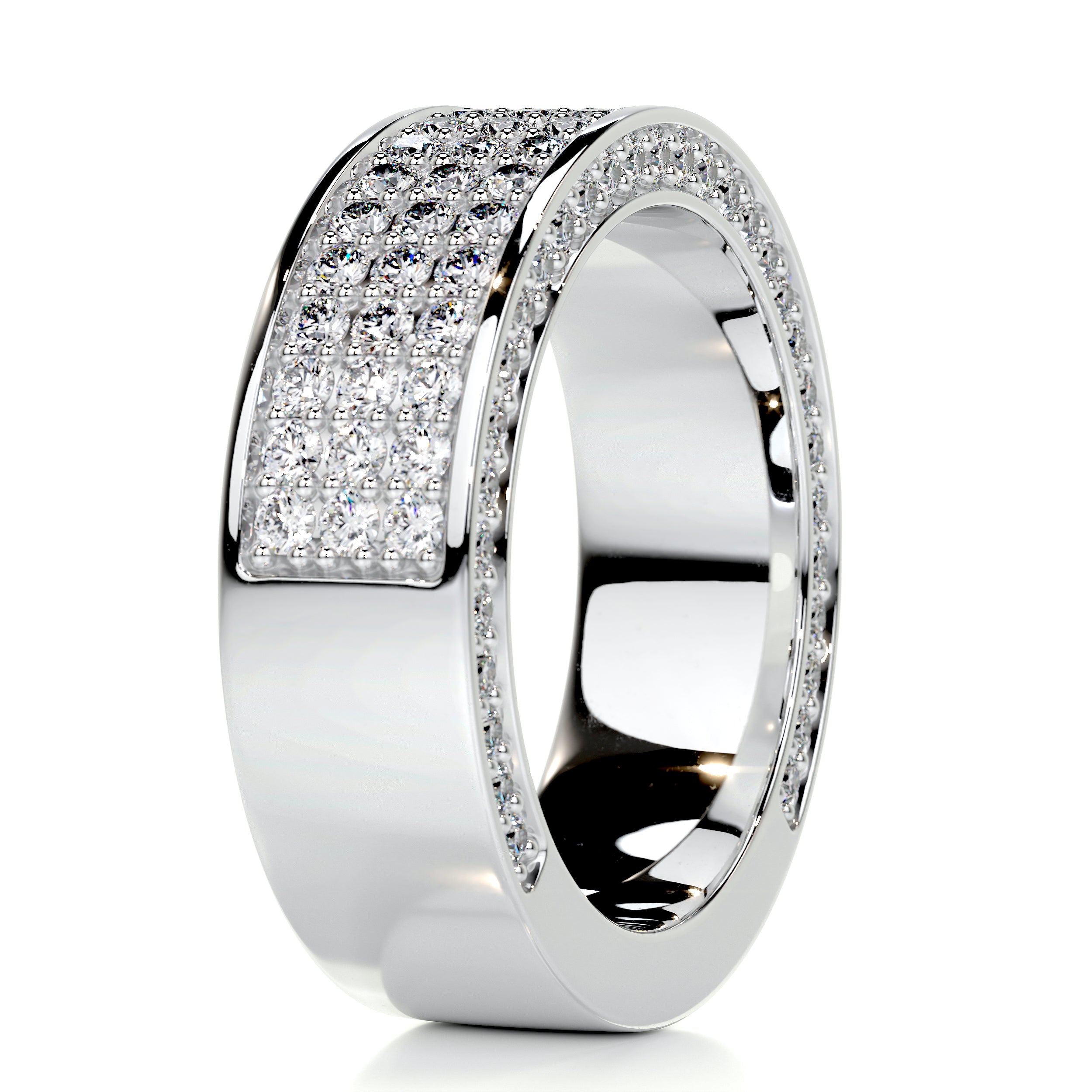 Vera Diamond Wedding Ring   (1.3 Carat) -14K White Gold