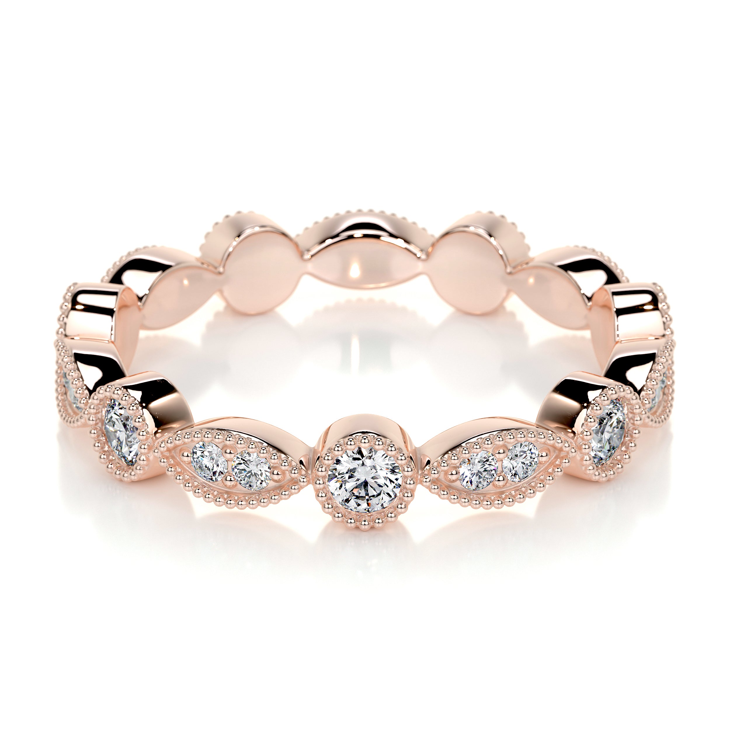 Amelia Lab Grown Eternity Wedding Ring   (0.5 Carat) -14K Rose Gold