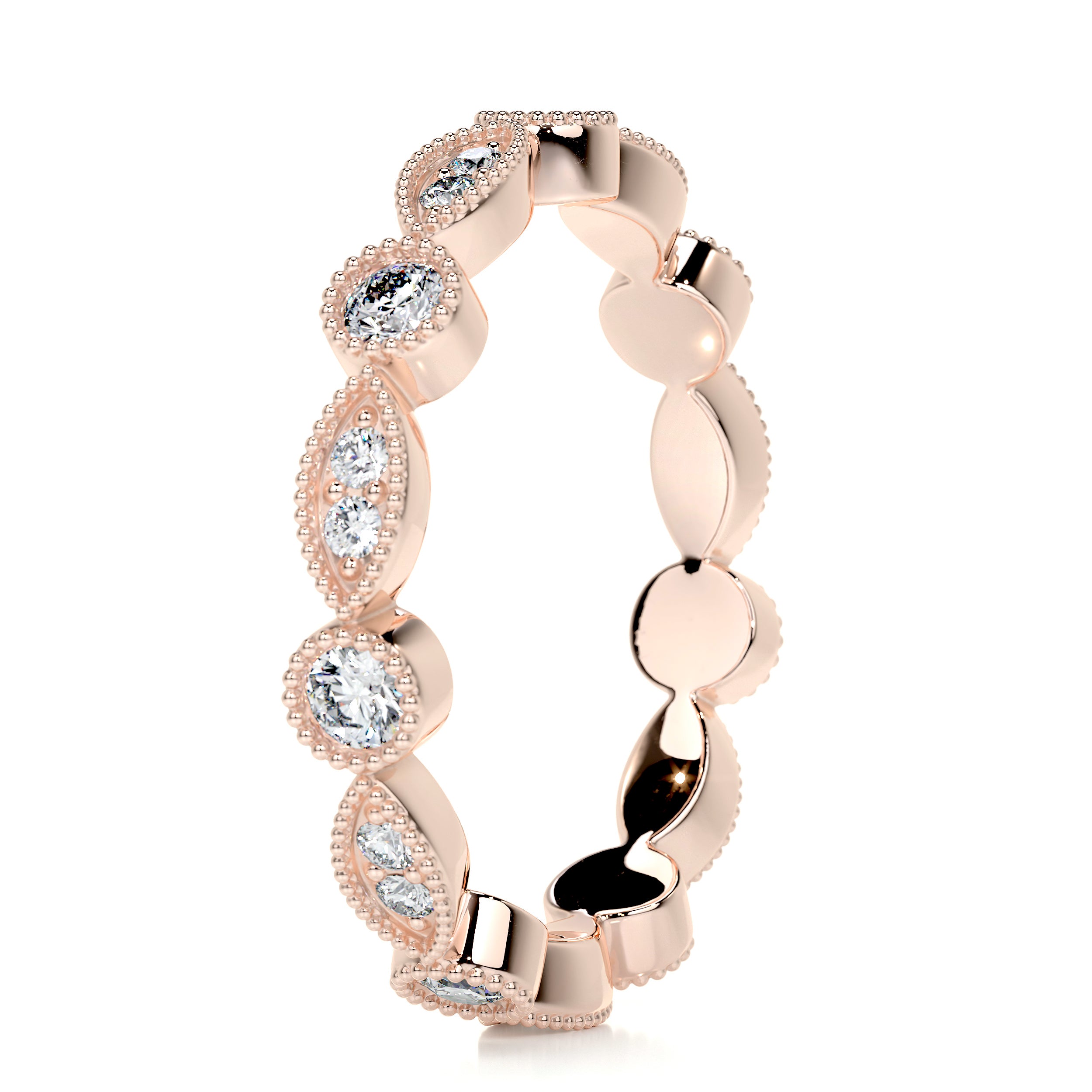 Amelia Eternity Wedding Ring   (0.5 Carat) -14K Rose Gold
