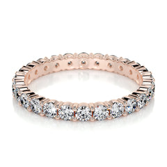 Trinity Lab Grown Eternity Wedding Ring (0.9 Carat) -14K Rose Gold