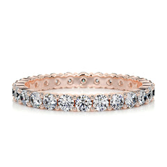 Trinity Eternity Wedding Ring (0.9 Carat) -14K Rose Gold