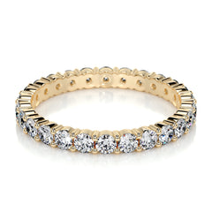 Trinity Lab Grown Eternity Wedding Ring (0.9 Carat) -18K Yellow Gold