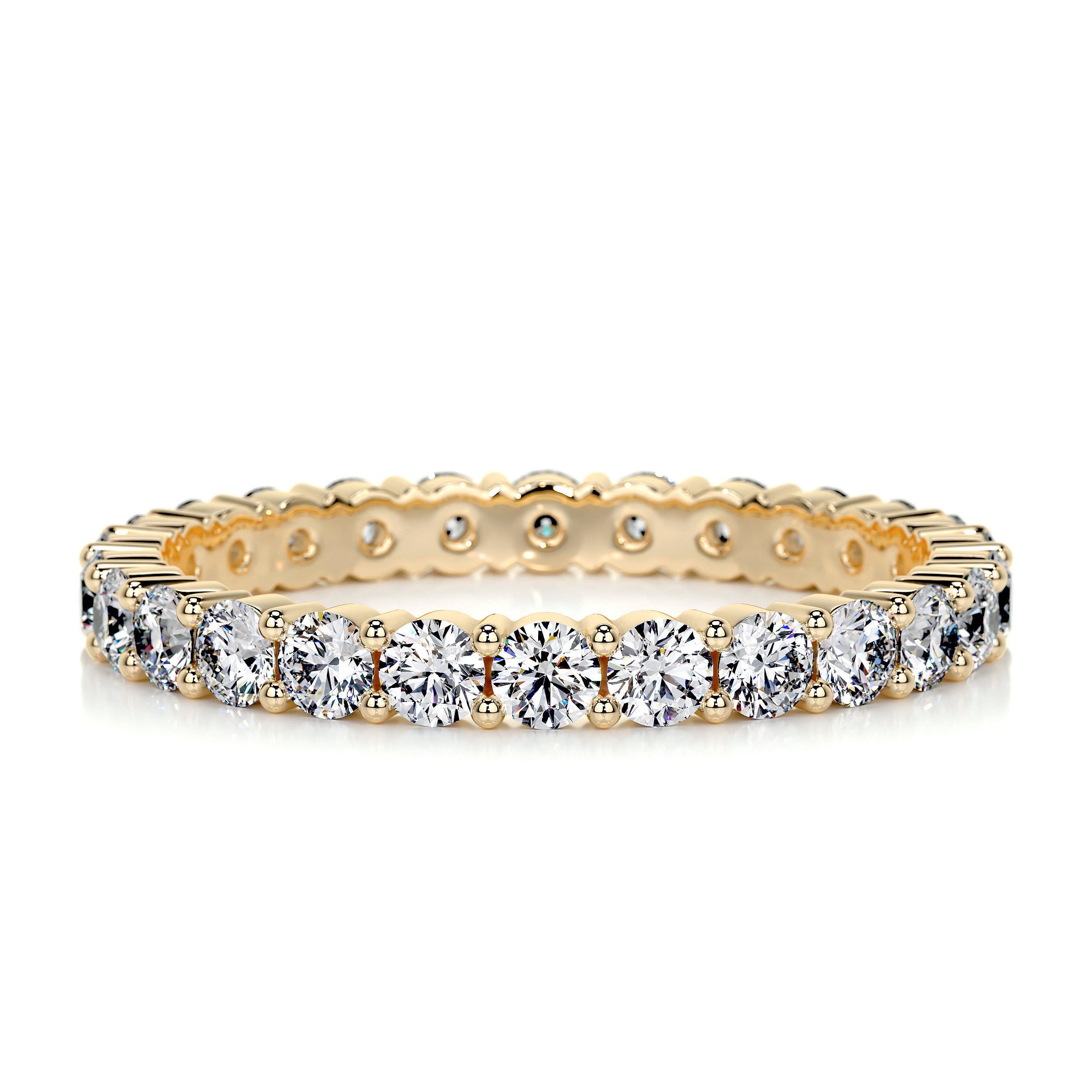 Trinity Eternity Wedding Ring   (0.9 Carat) -18K Yellow Gold