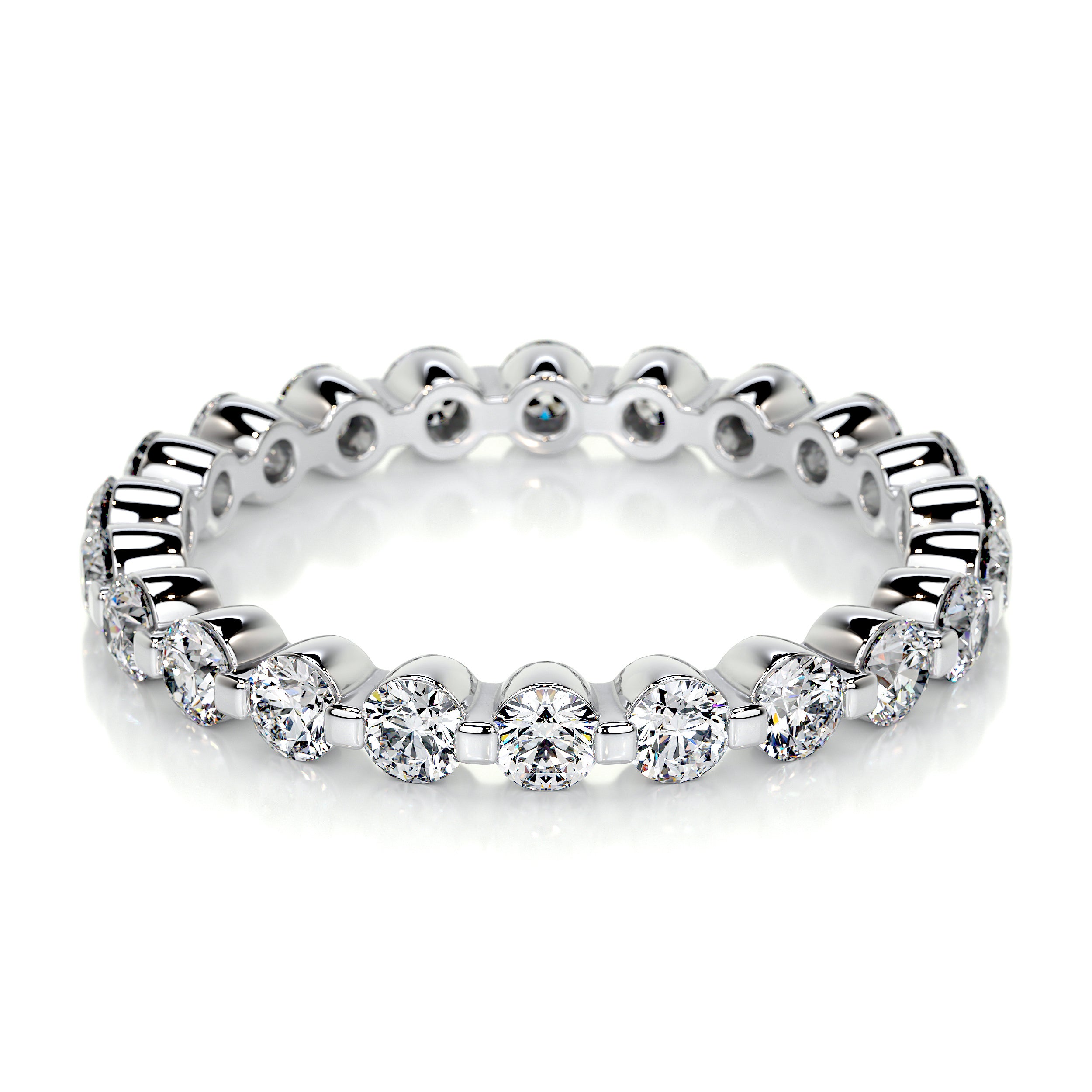 Josie Lab Grown Eternity Wedding Ring   (1 Carat) -14K White Gold