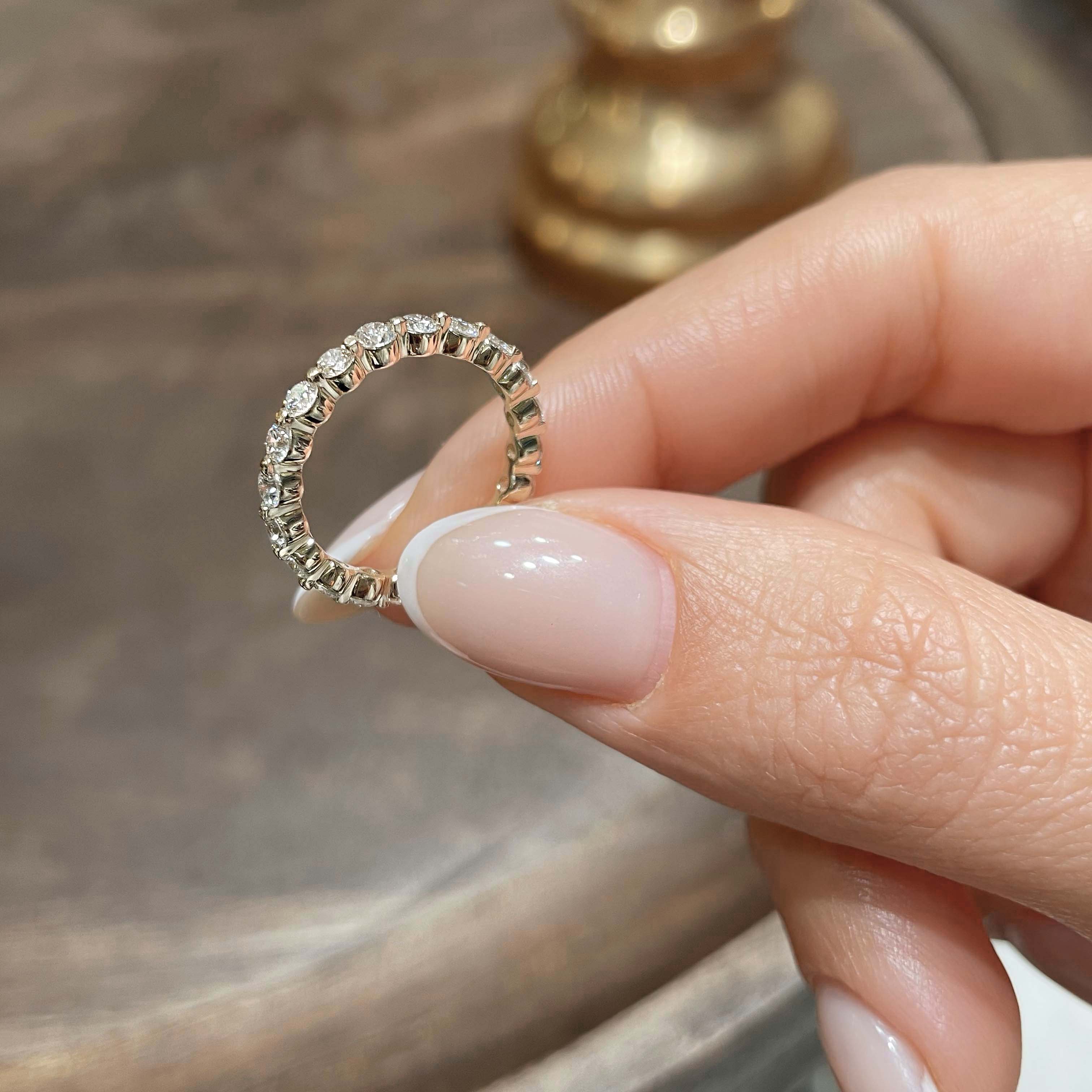 Josie Lab Grown Eternity Wedding Ring   (1 Carat) -18K White Gold