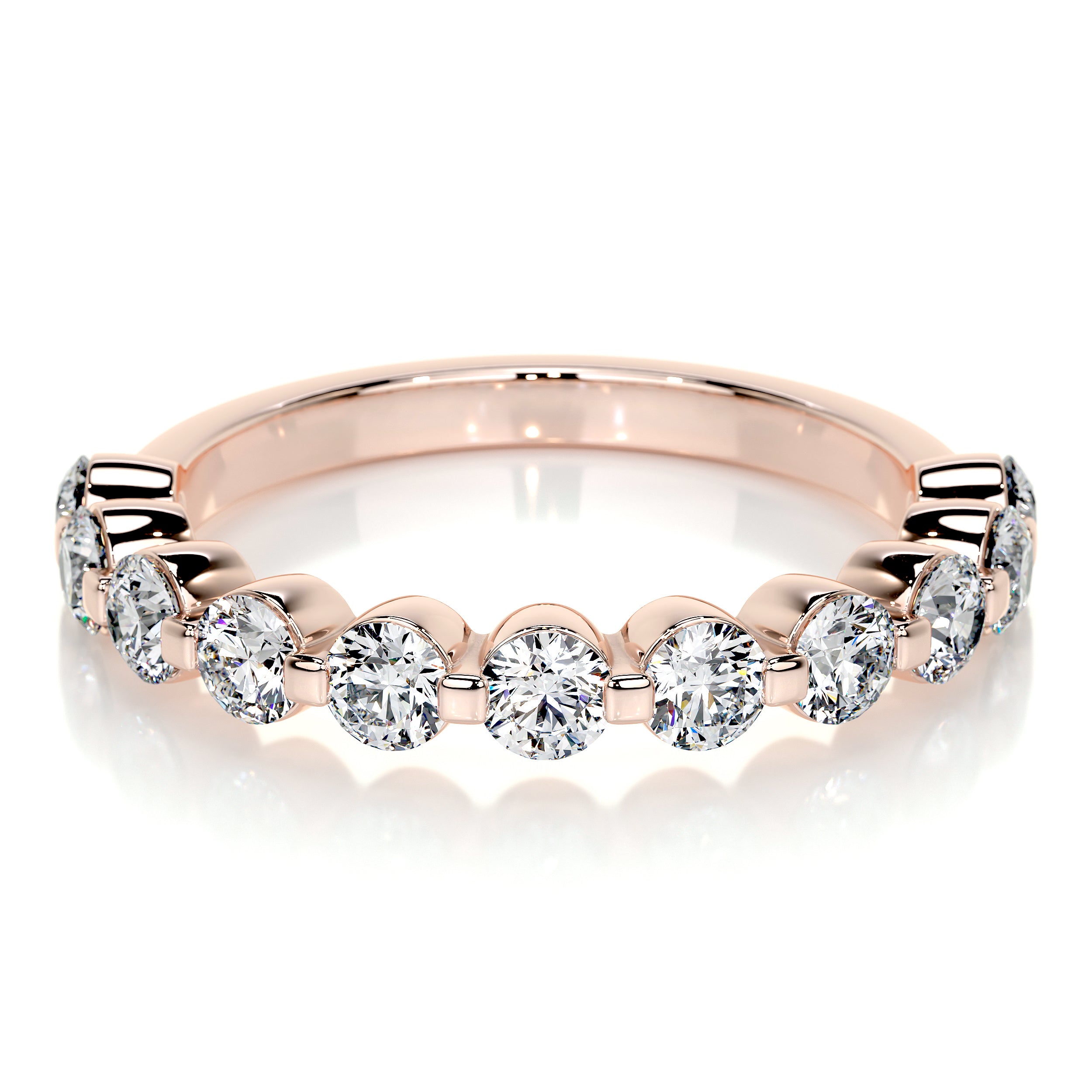 Josie Lab Grown Half-Eternity Wedding Ring   (1 Carat) -14K Rose Gold