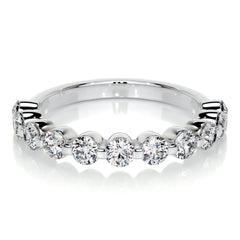 Josie Lab Grown Half-Eternity Wedding Ring (1 Carat) -18K White Gold