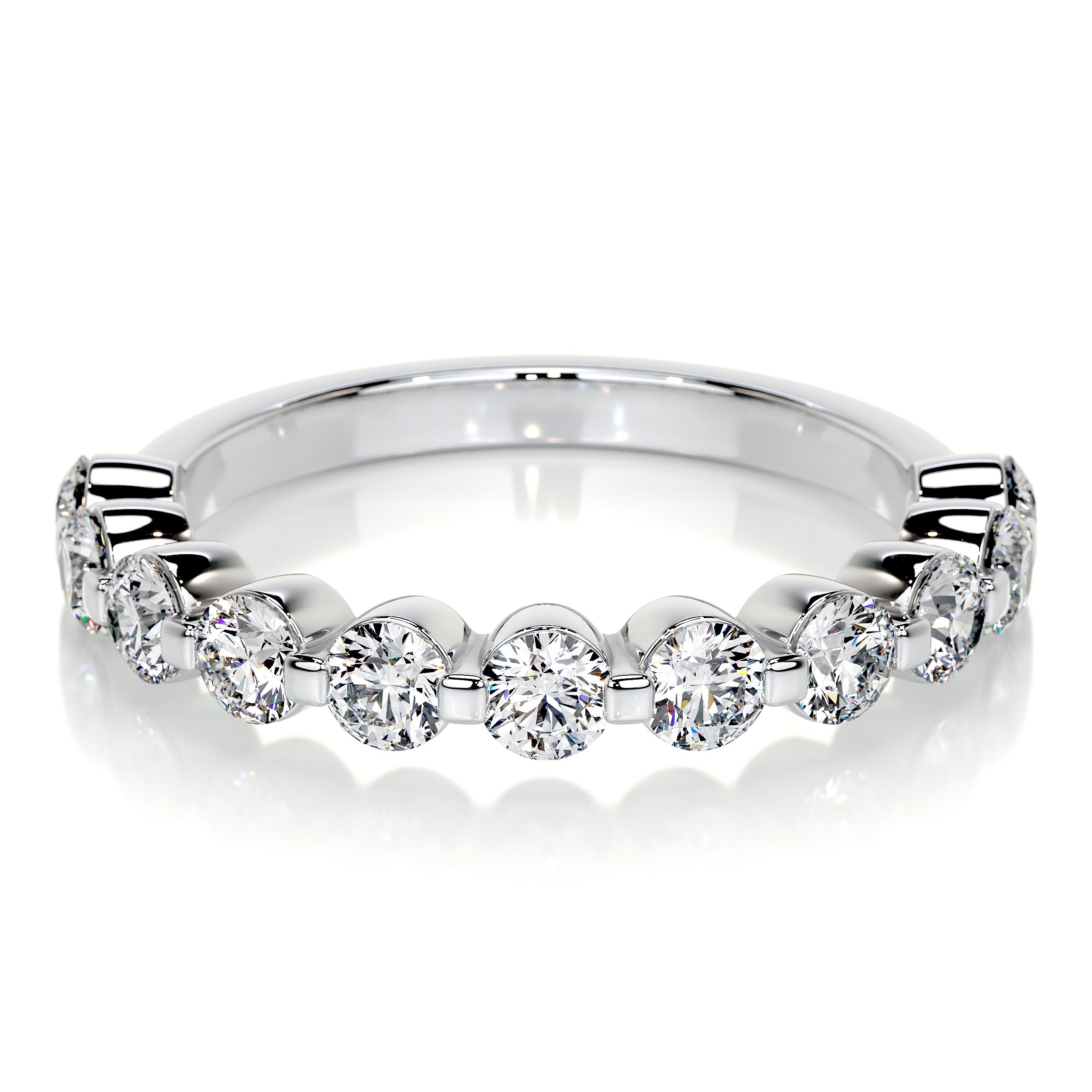 Josie Lab Grown Half-Eternity Wedding Ring   (1 Carat) -14K White Gold