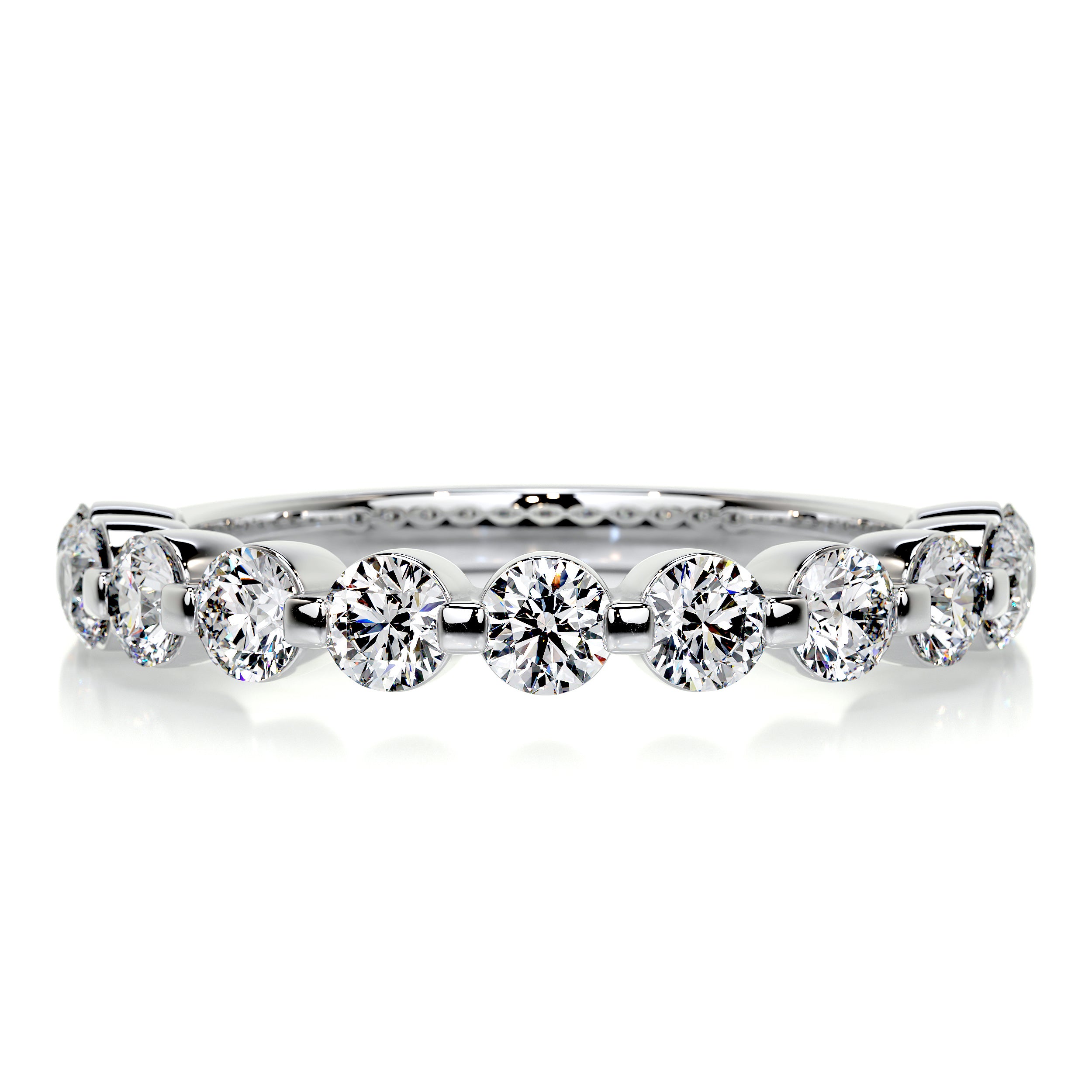 Josie Half-Eternity Wedding Ring   (1 Carat) -14K White Gold