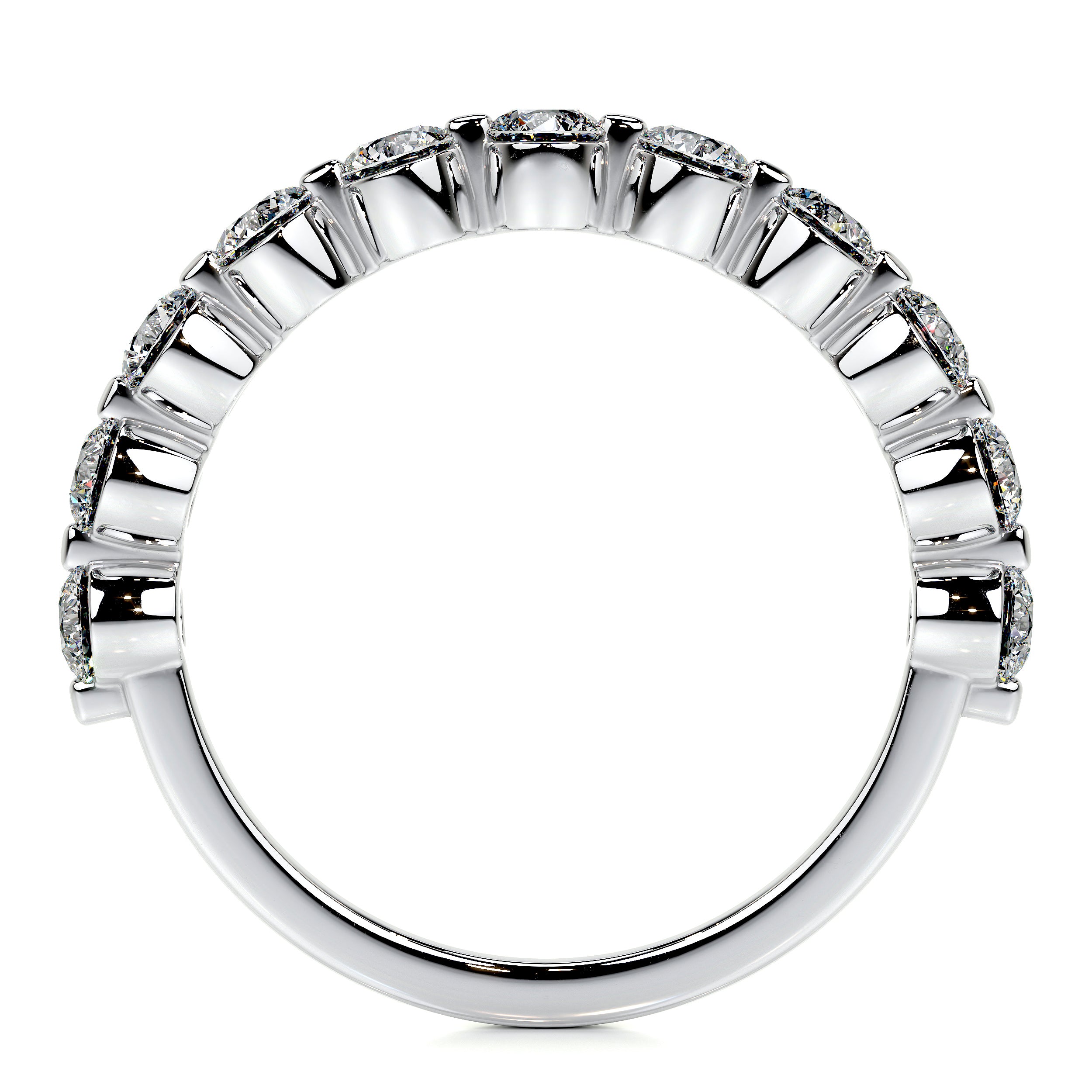 Josie Lab Grown Half-Eternity Wedding Ring   (1 Carat) -18K White Gold