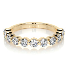 Josie Lab Grown Half-Eternity Wedding Ring (1 Carat) -18K Yellow Gold