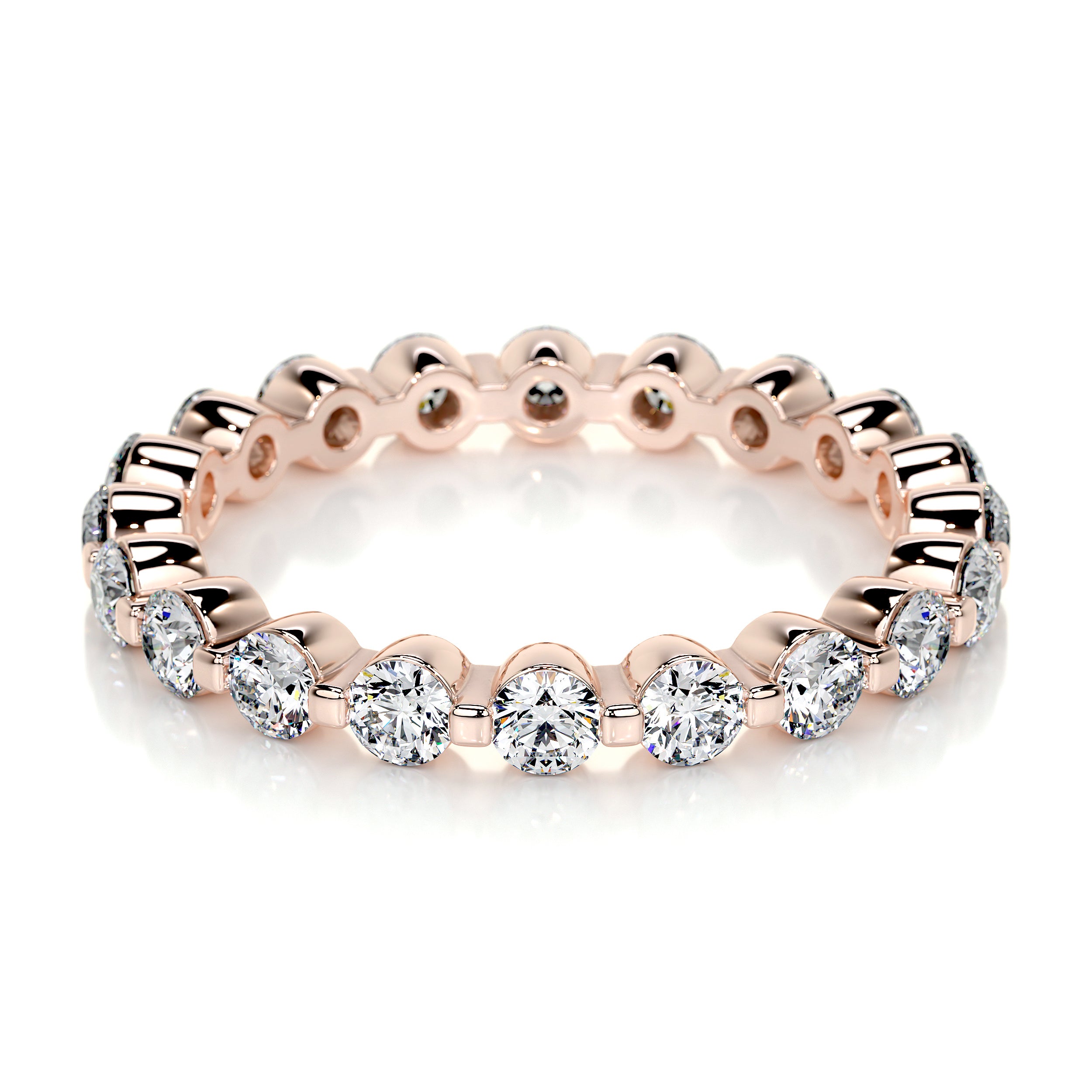 Josie Lab Grown Eternity Wedding Ring   (1.75 Carat) -14K Rose Gold