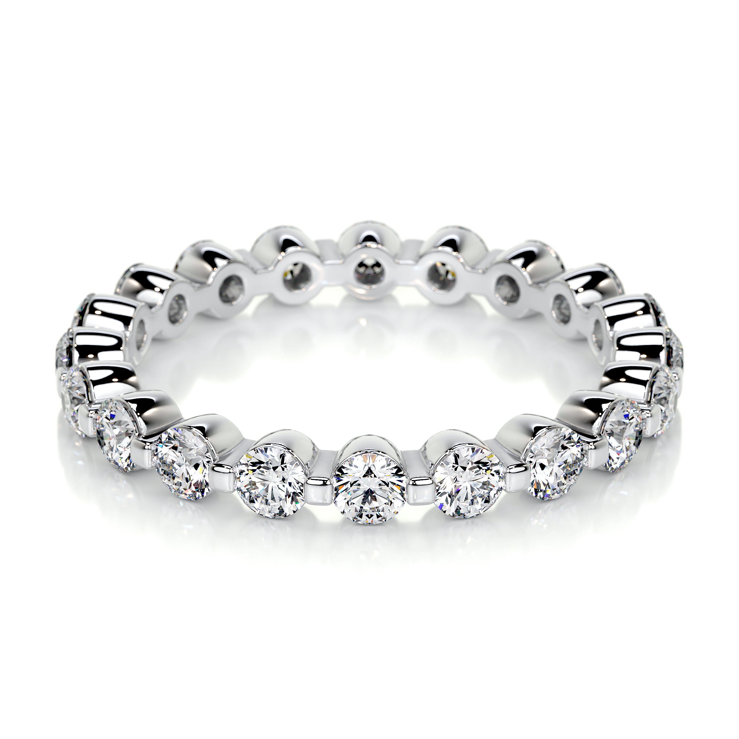 Josie Lab Grown Eternity Wedding Ring   (1.75 Carat) -14K White Gold