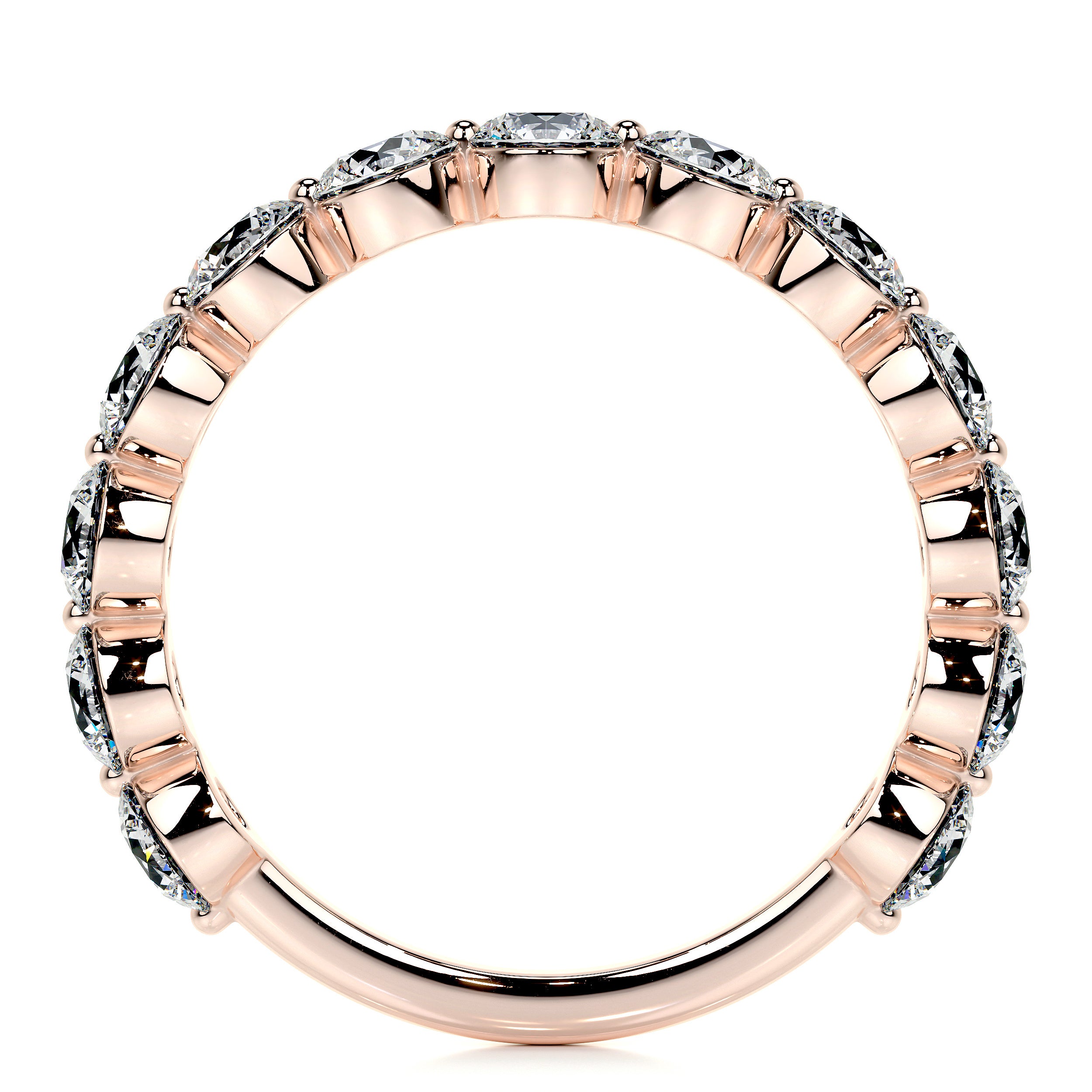 Josie Lab Grown Half-Eternity Wedding Ring   (2 Carat) -14K Rose Gold