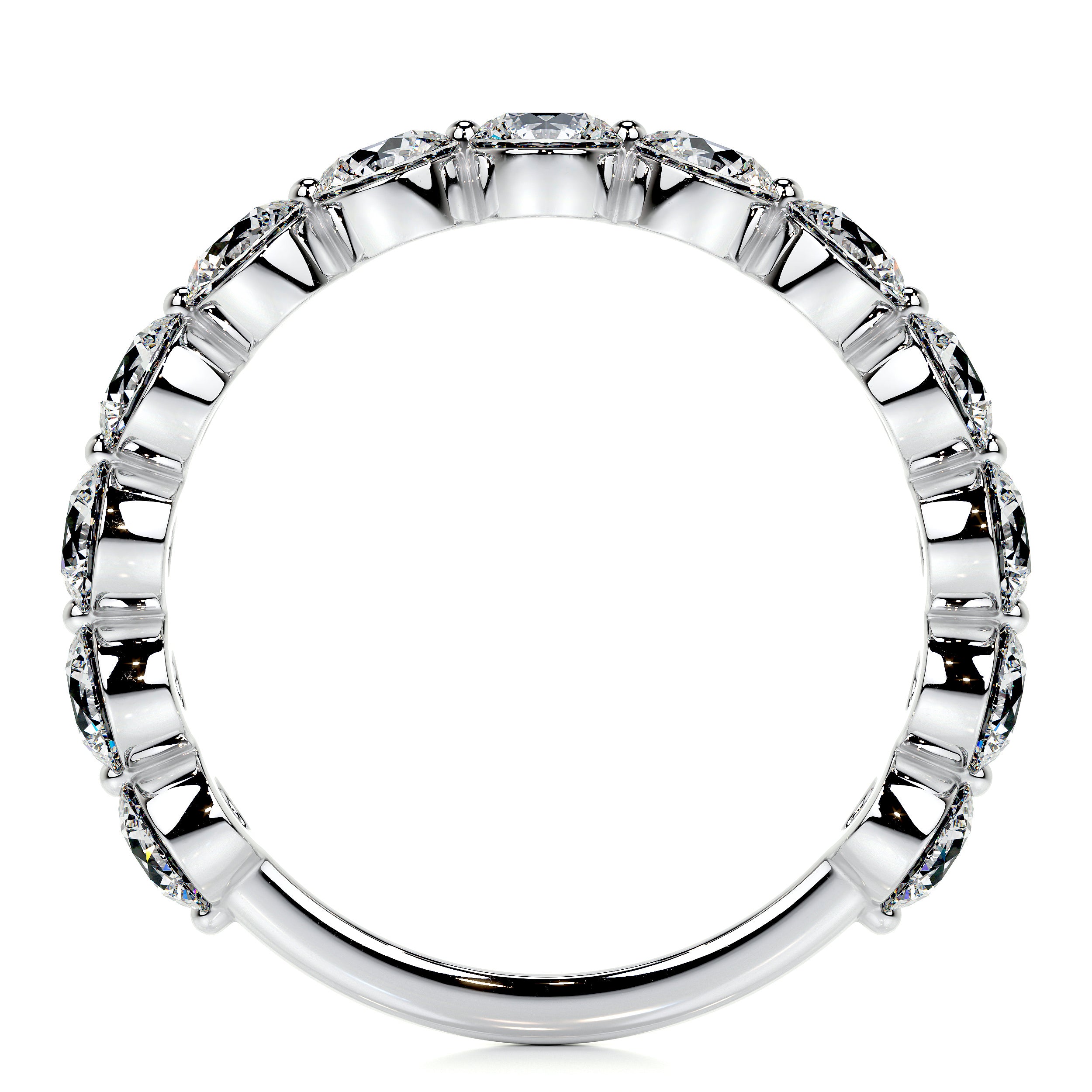 Josie Lab Grown Half-Eternity Wedding Ring   (2 Carat) -18K White Gold