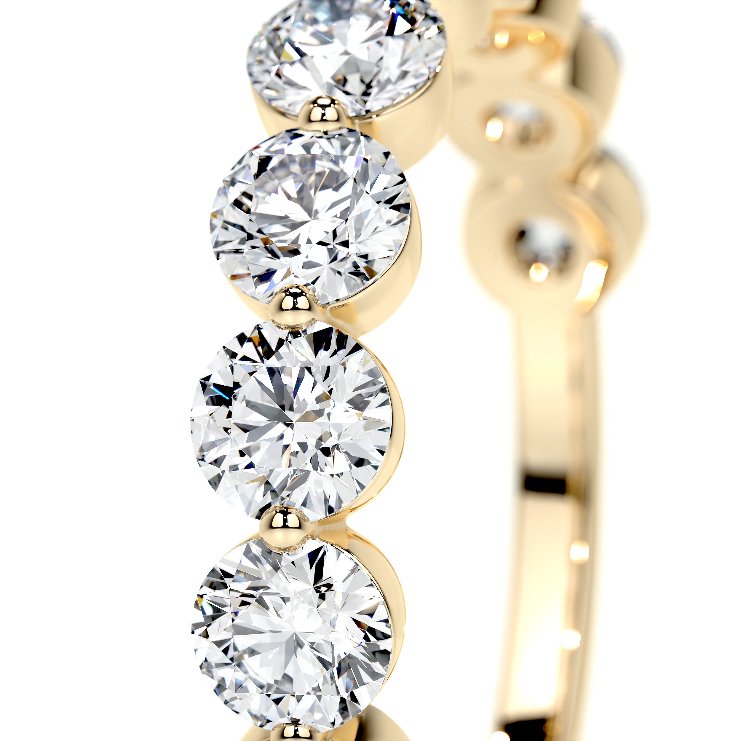 Josie Lab Grown Half-Eternity Wedding Ring   (2 Carat) -18K Yellow Gold