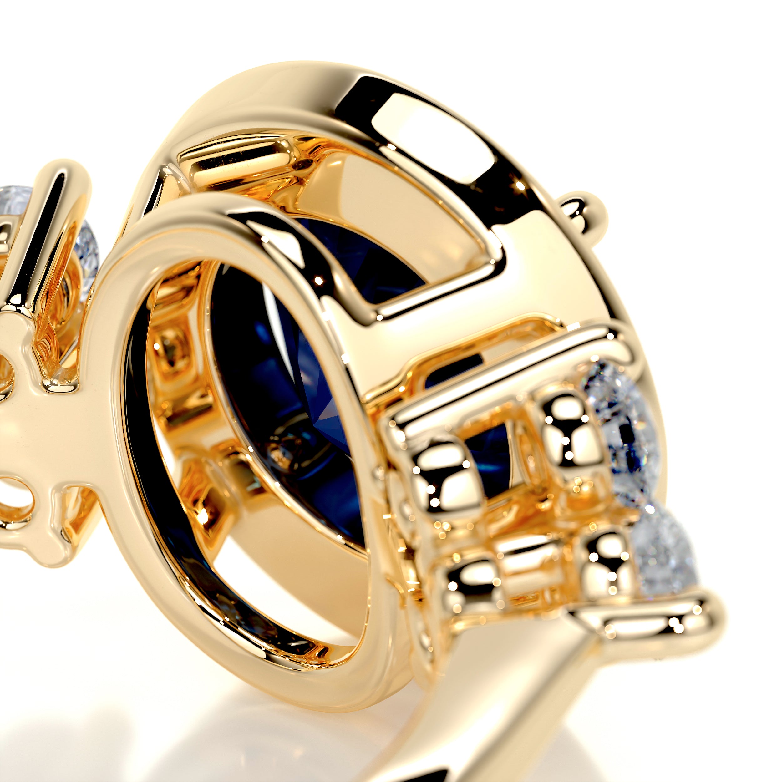 Ivy Gemstone & Diamonds Ring   (2 Carat) -18K Yellow Gold